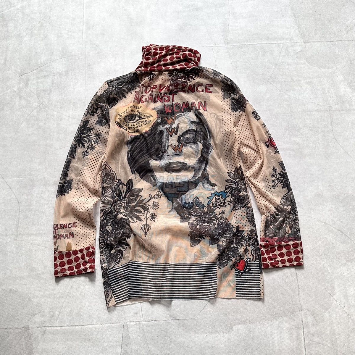 Hysteric Glamour × Undercover Mesh Top Tattoo Long Sleeve T Shirt Cop Copine JPG Vibe Size M / US 6-8 / IT 42-44 - 1 Thumbnail