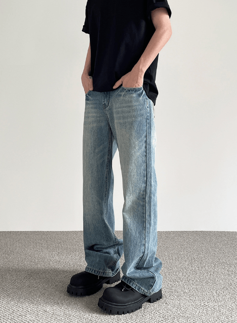 Japanese Brand × Jean American cleanfit distressed washed straight flared jeans Size US 32 / EU 48 - 3 Thumbnail