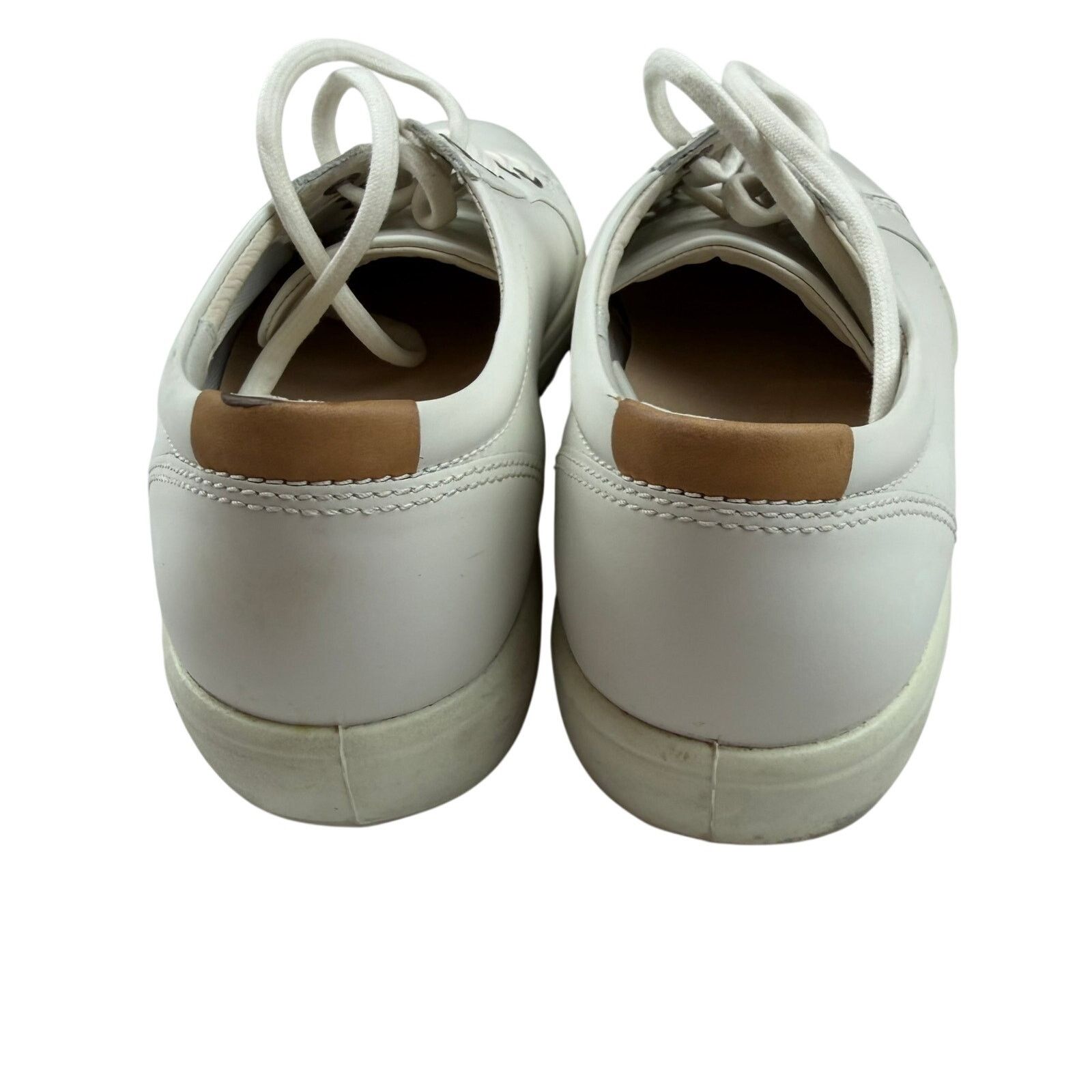 Ecco ECCO White Leather Lace-Up Sneakers Size 41 EU/7.5 US Size US 7.5 / IT 37.5 - 5 Thumbnail
