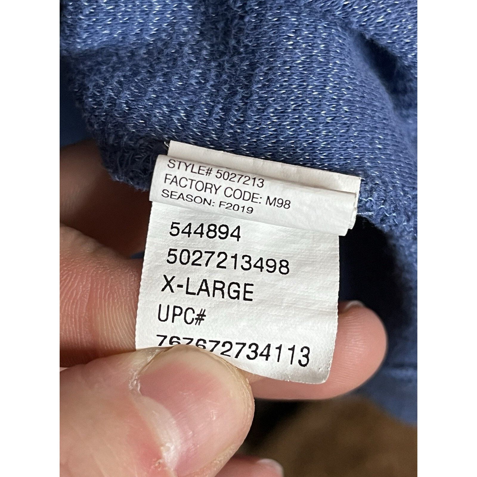 Van Heusen Van Heusen 1/4 Zip Men's XL Blue Long Sleeve Pull Over Size US XL / EU 56 / 4 - 6 Thumbnail