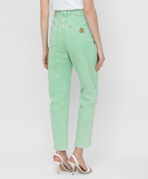 Balmain o1y0625 Denim Pant in Light Green Size 30" / US 8 / IT 44 - 4 Thumbnail