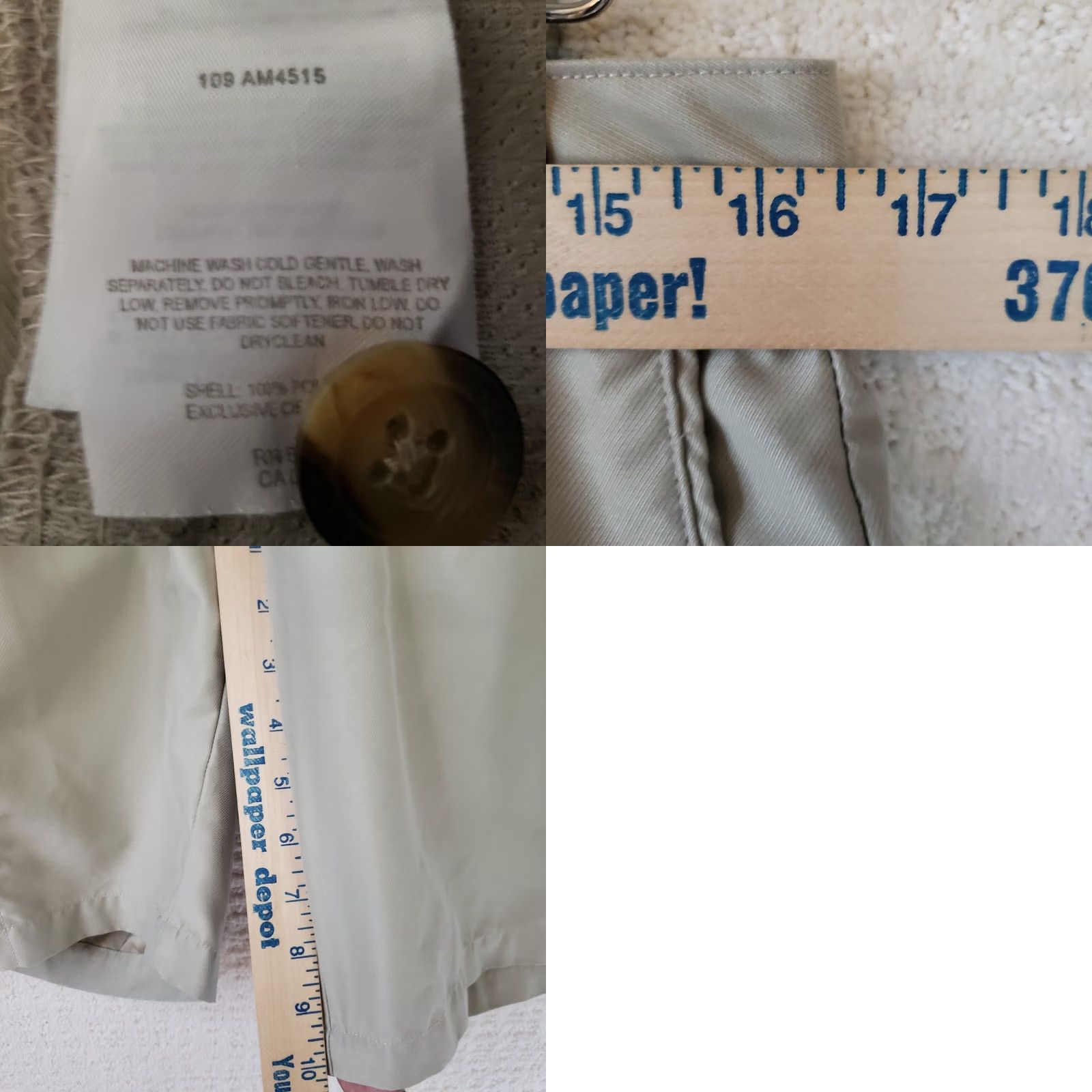 Vintage Columbia Men's Beige Shorts Bermuda 32x10 Cargo Pocket Zipper Flat Front Lightweight Breathable Polyester Short Inseam 10" Casual Outdoor Sports Logo Size US 32 / EU 48 - 9 Thumbnail