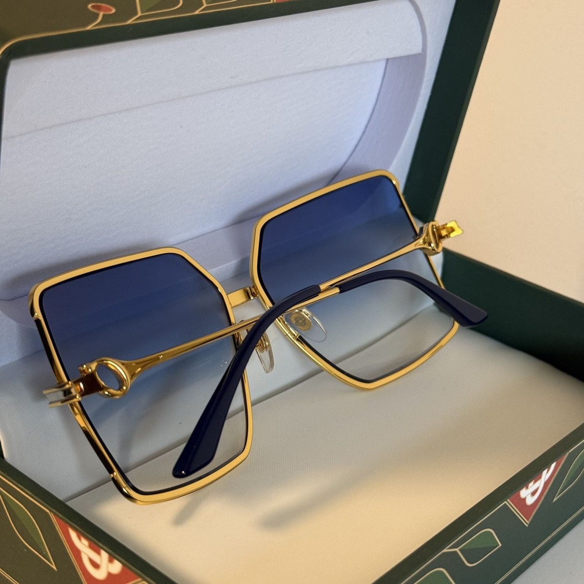 Casablanca Casablanca Stainless Steel Square Blue Gradient Sunglasses Size ONE SIZE - 15 Thumbnail