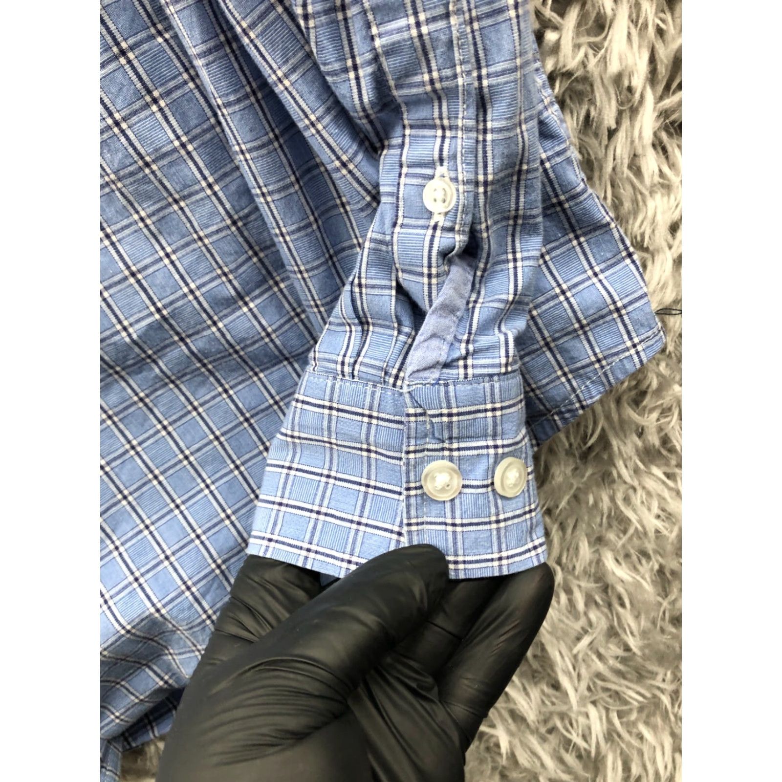 Vintage Report Collection Shirt Mens Long Sleeve Button-Up Blue Check Size M Size US M / EU 48-50 / 2 - 3 Thumbnail