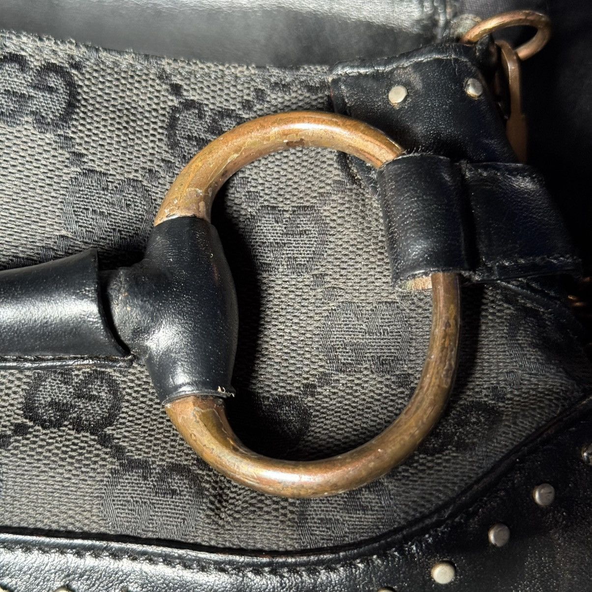 Gucci × Tom Ford Gucci Horsebit large clutch bag Black Size ONE SIZE - 9 Thumbnail