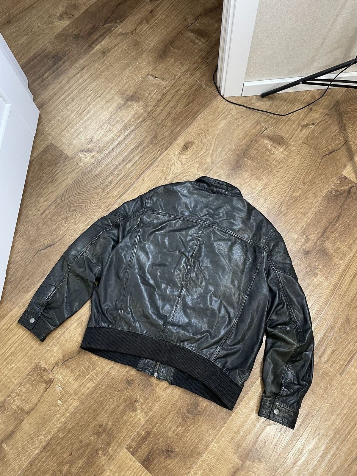 Genuine Leather Vintage Genuine Leather Aviator Leather Jacket Garment Dyed Size US L / EU 52-54 / 3 - 13 Thumbnail