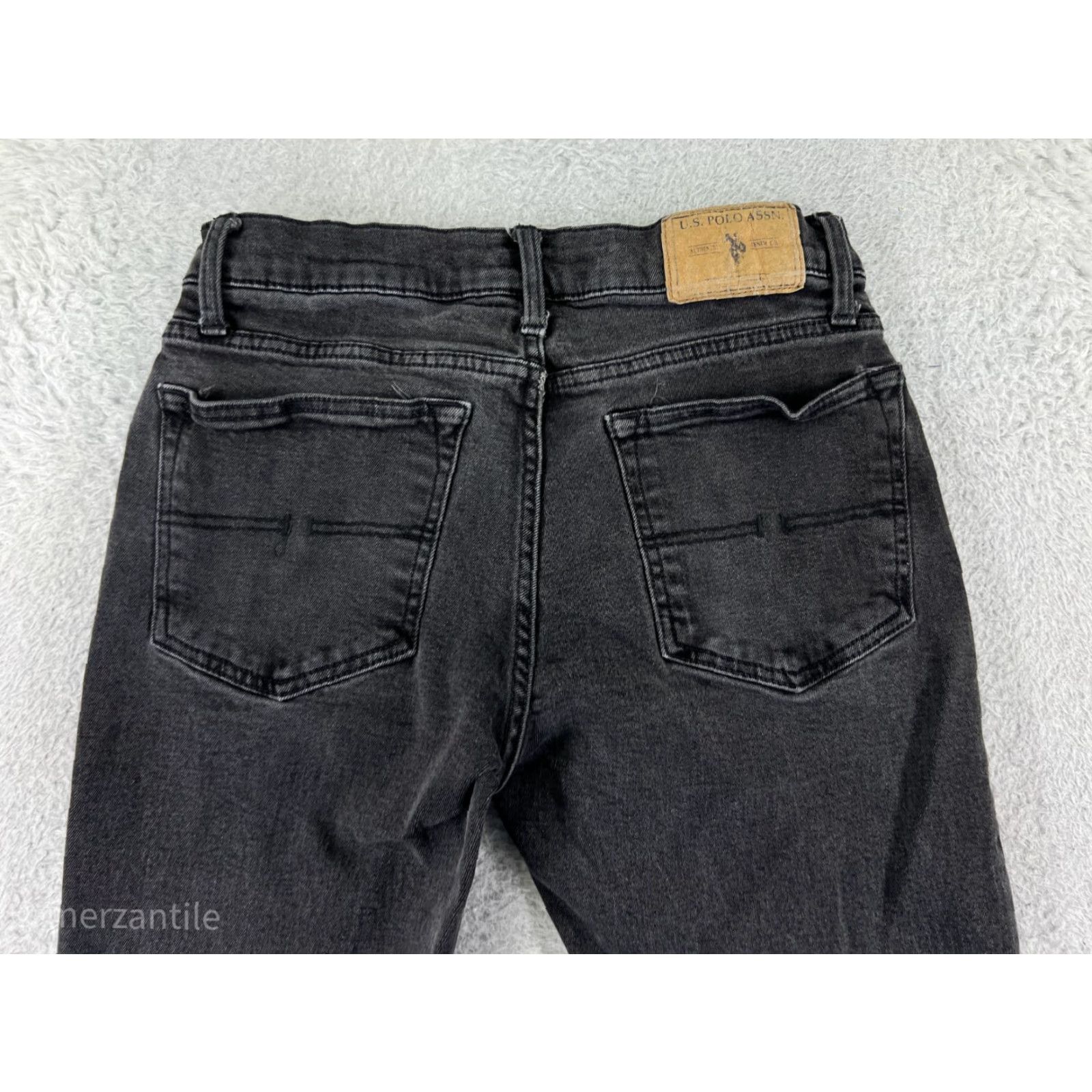 Vintage US Polo Assn Womens Pants Black Denim Straight Leg Stretch Cotton Blend Size 30 Size 30" / US 8 / IT 44 - 3 Thumbnail