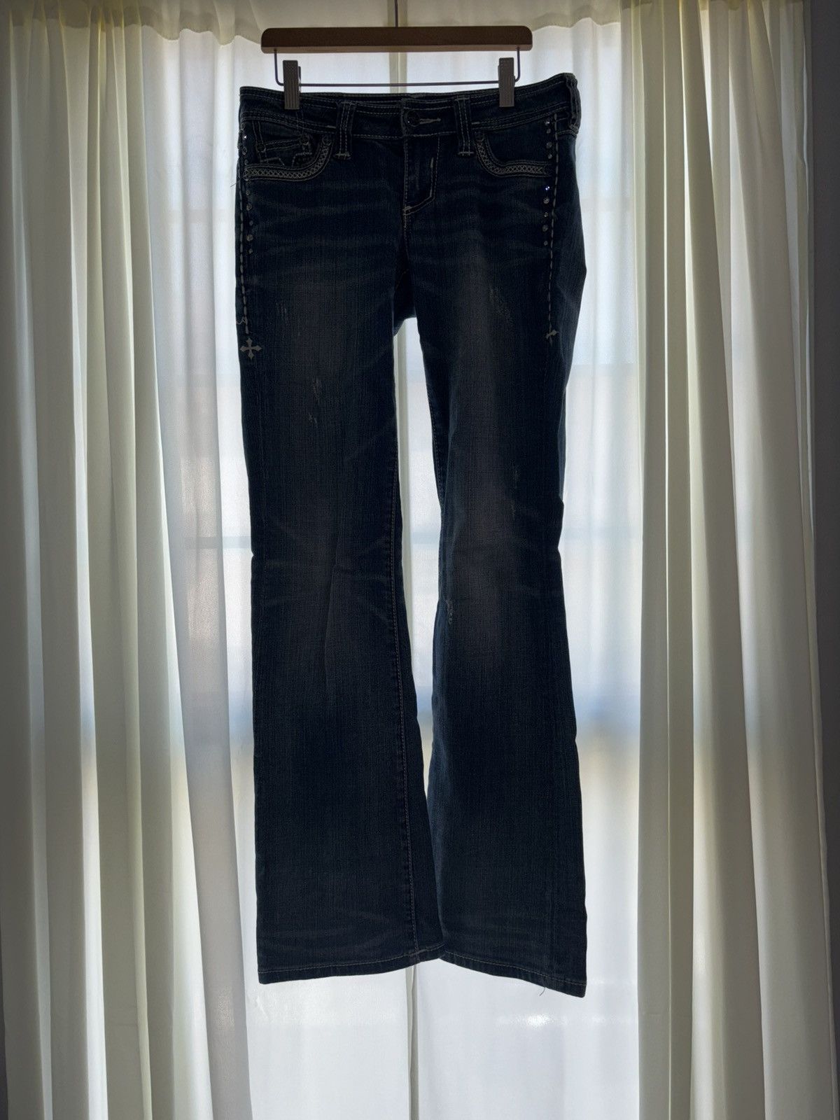 Affliction Y2K Affliction Jade Lowrise Denim — Cross Details — Size 26 Size 26" / US 2 / IT 38 - 3 Thumbnail