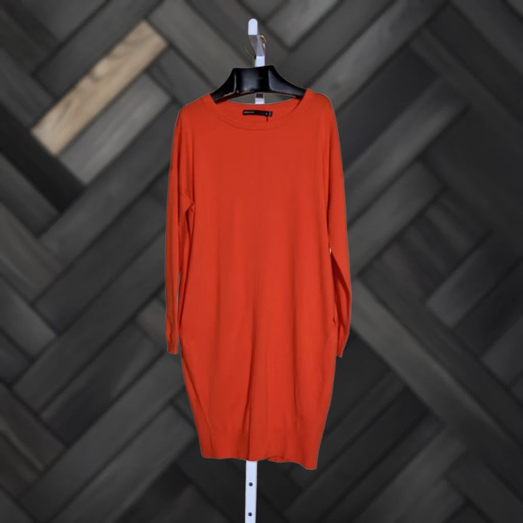Karen Millen Orange Sweater Knit Side Pocket Dress M Women Dress Knit Pockets 199 Sold Out