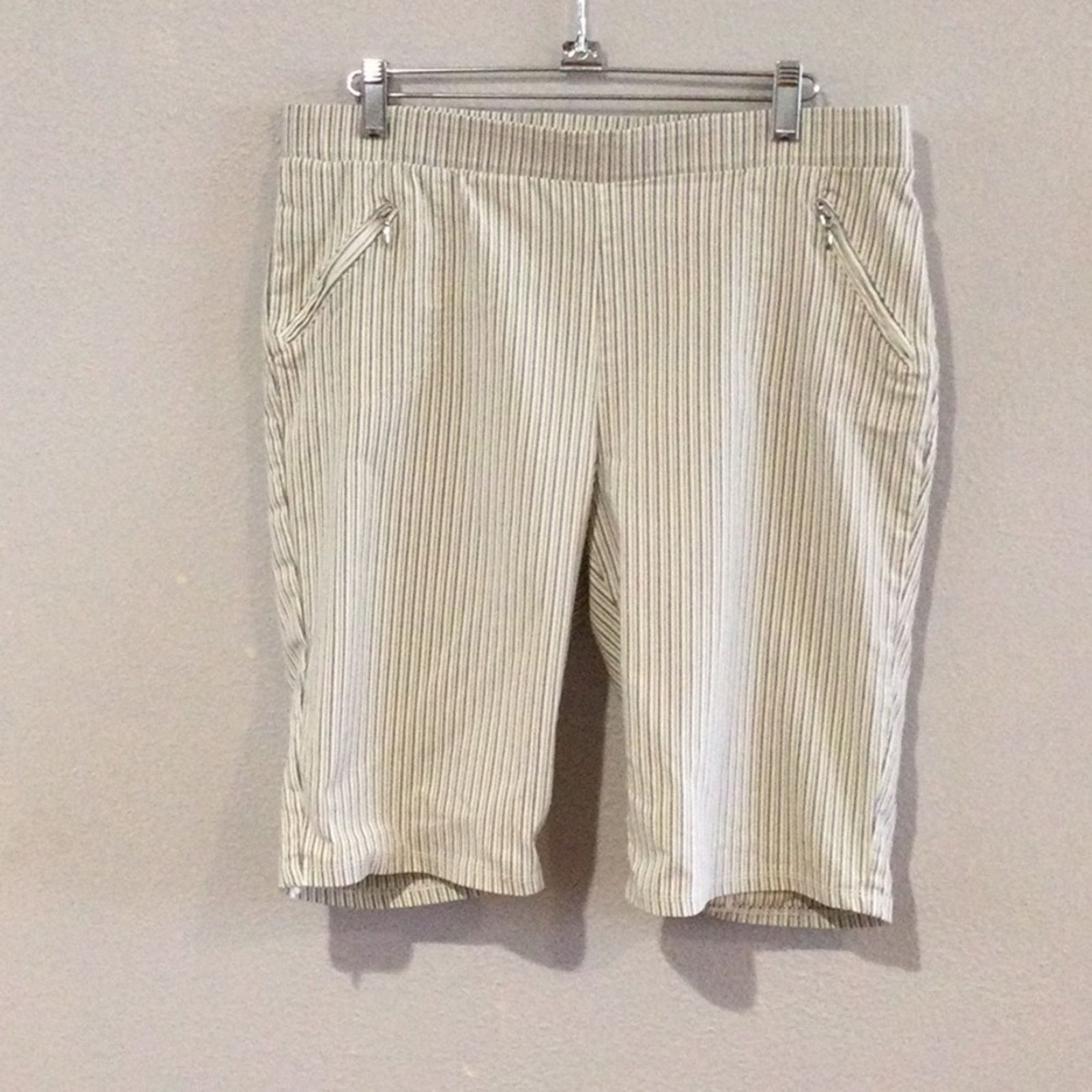 Other 89th & Madison Striped Zipper Pockets Bermuda Shorts Size L Size 32" / US 10 / IT 46 - 1 Thumbnail