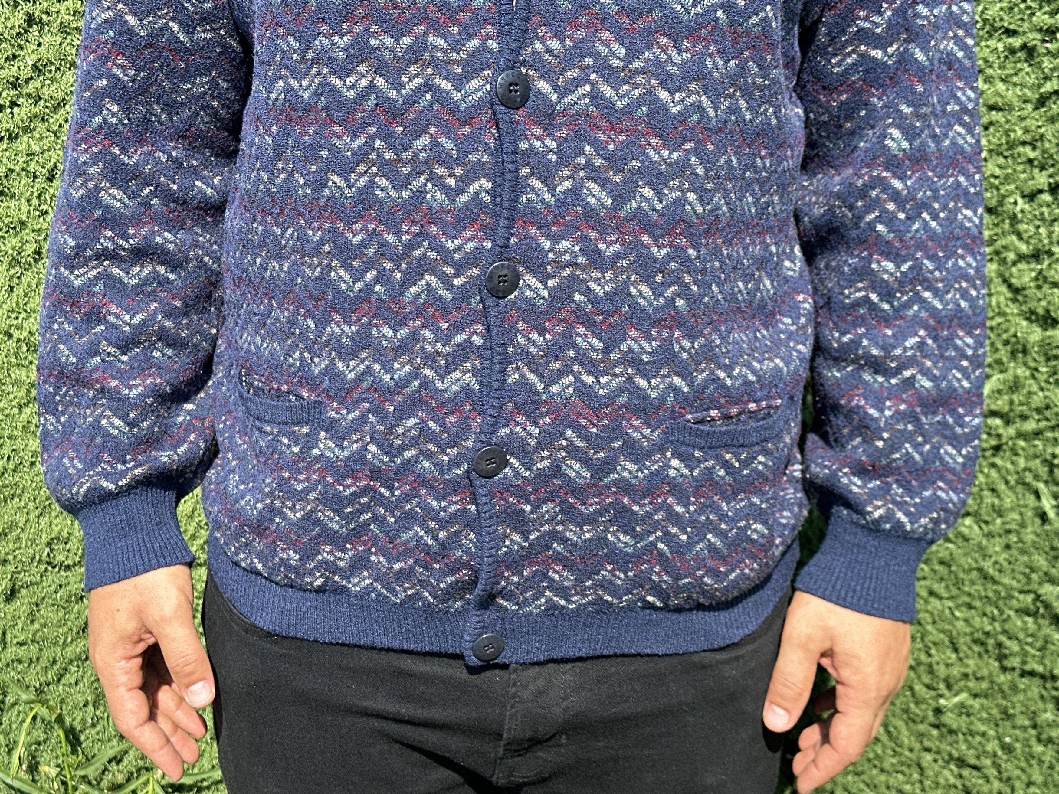 Missoni Missoni Sport Cardigan 3D Knit Retro Sweater Size 54 Size US L / EU 52-54 / 3 - 3 Thumbnail