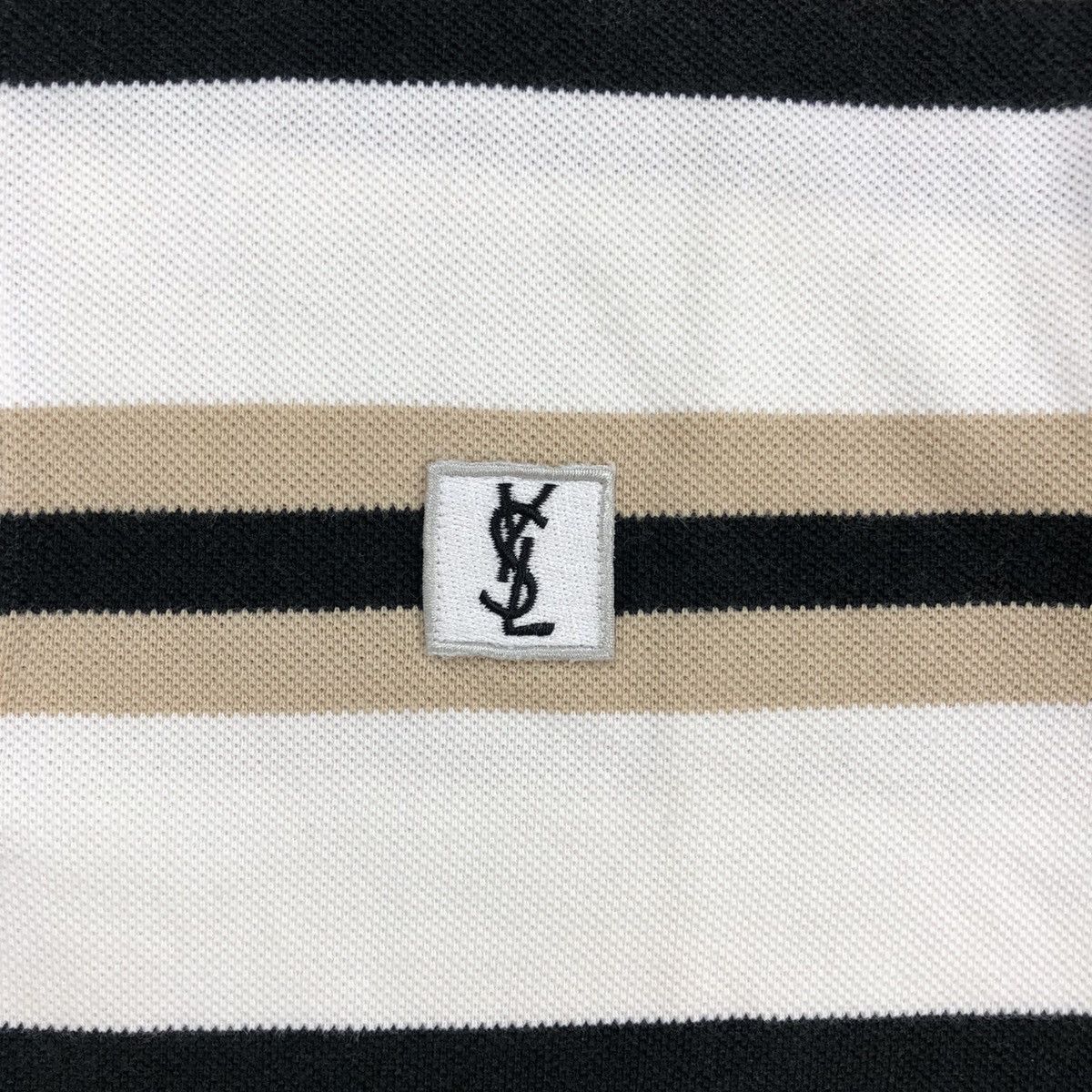 Vintage Luxury Yves Saint Laurent Pour Homme YSL Striped Polo Shirt Size US M / EU 48-50 / 2 - 7 Thumbnail