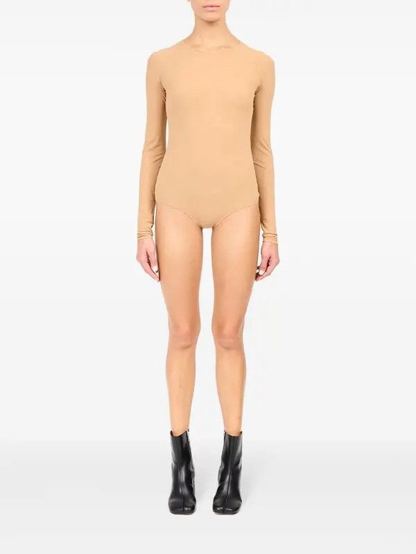 Saint Laurent Paris o1bcso1str0426 Number-Motif Bodysuit in Beige Size M / US 6-8 / IT 42-44 - 2 Thumbnail