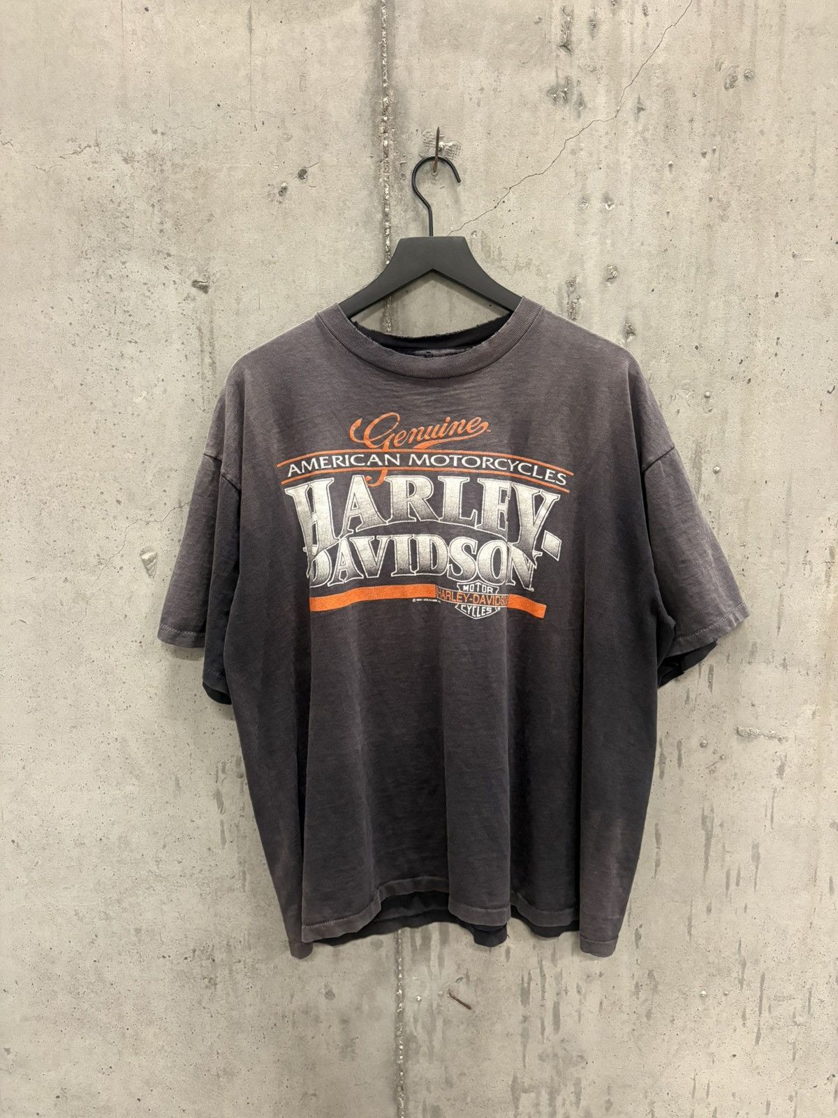Harley Davidson Vintage Harley Shirt Faded Distressed Grunge Thrashed Band Size US XXL / EU 58 / 5 - 1 Thumbnail