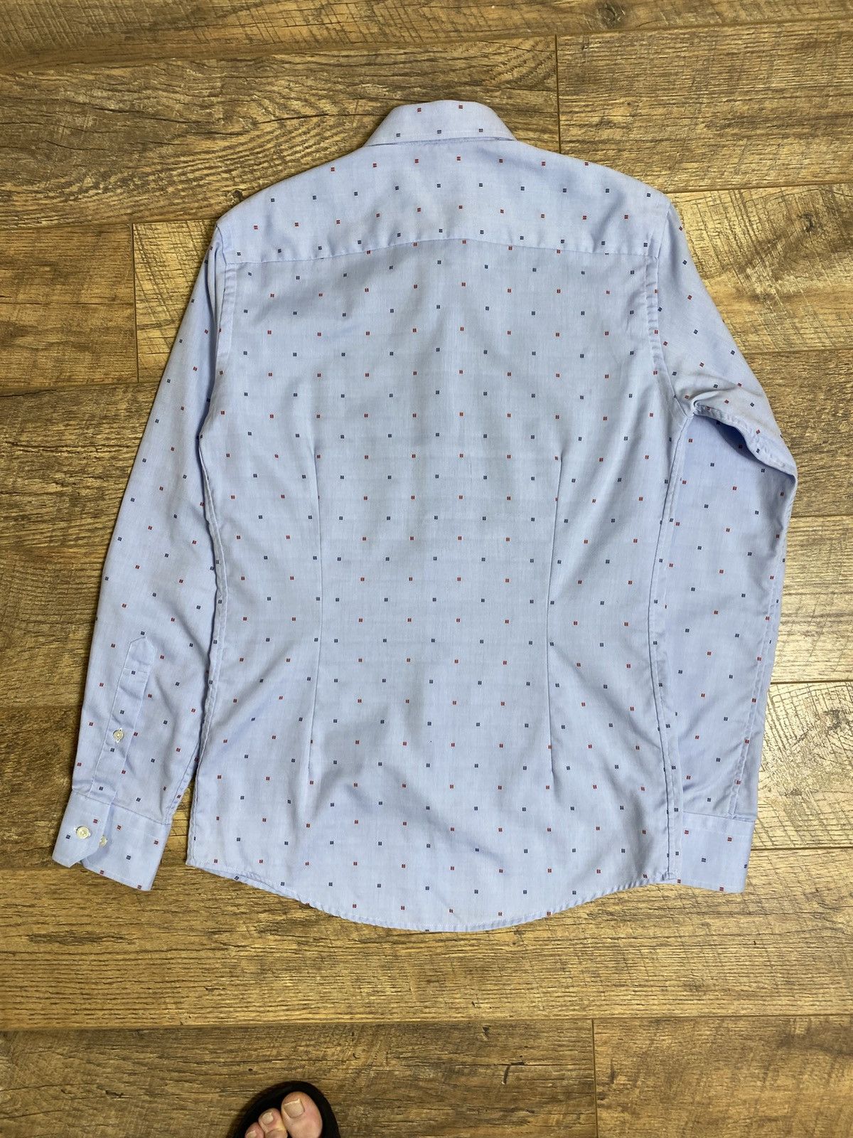 Eton Eton Slim Fit Light Blue Patterned Shirt Luxury Cotton Size US S / EU 44-46 / 1 - 4 Thumbnail