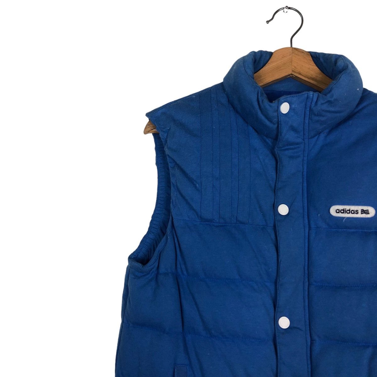 Adidas 🔥Vintage Tanktop Vest Puffer Biker Adidas Baby Blue Size US M / EU 48-50 / 2 - 7 Thumbnail