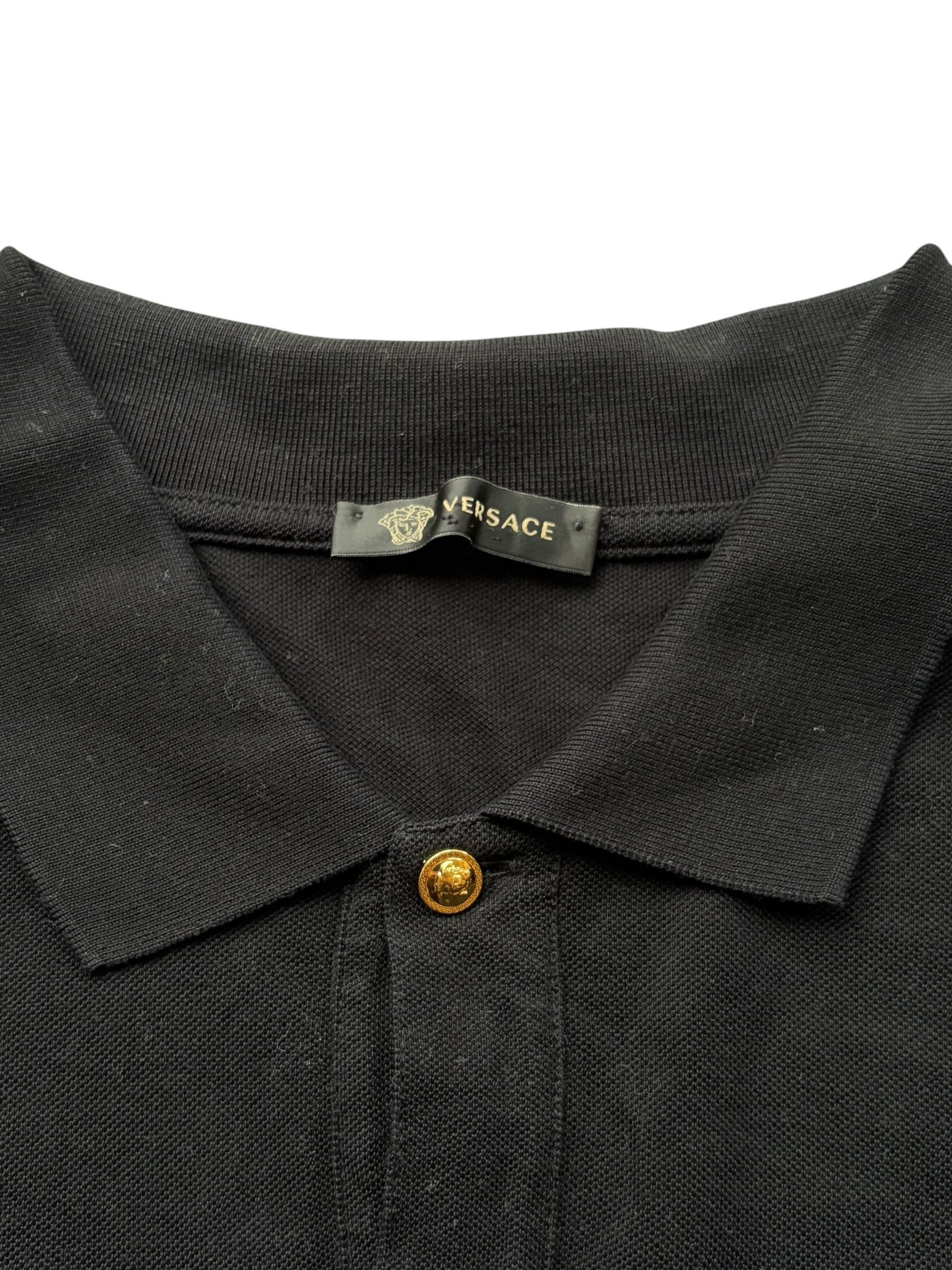 Versace Versace Black & Gold Embroidered Medusa Polo T-Shirt Size US XXL / EU 58 / 5 - 4 Thumbnail