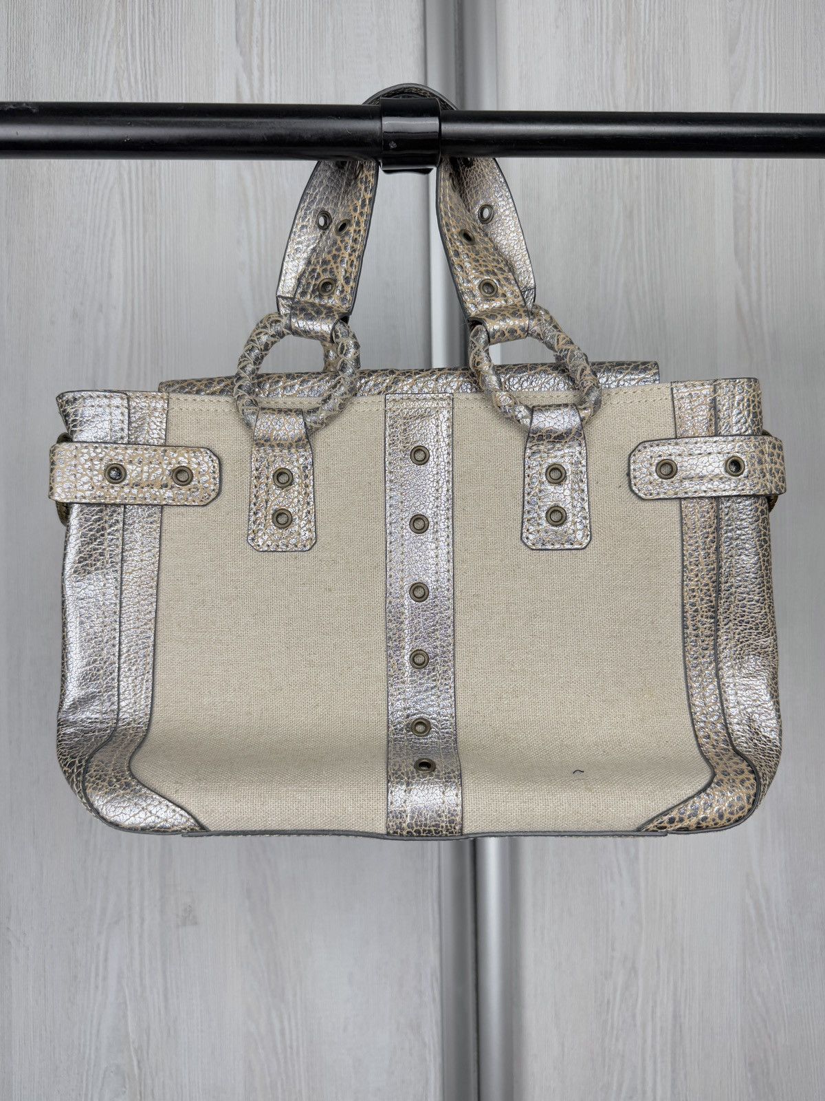 Just Cavalli Just Cavalli Juta Leather Beige Silver Simonella handle bag Size ONE SIZE - 8 Thumbnail