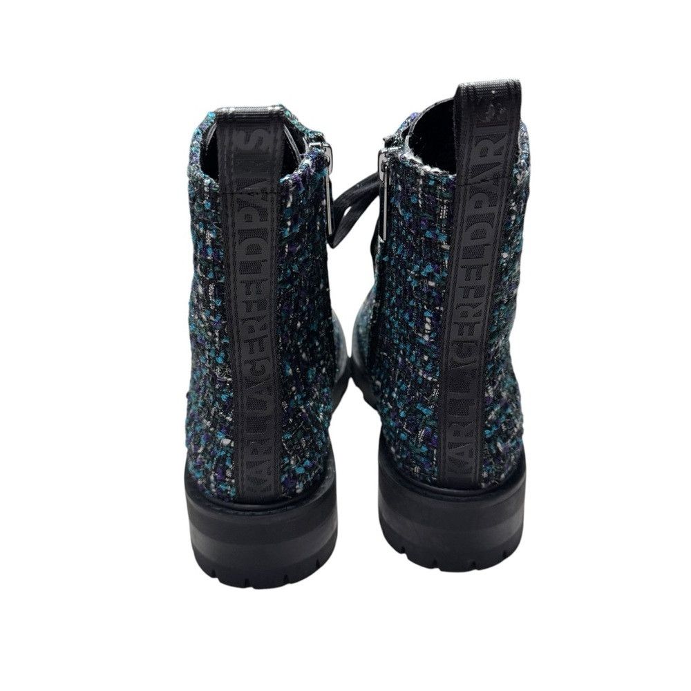 Karl Lagerfeld New KARL LAGERFELD PARIS Tweed Combat Boot Size 7 Size US 7 / IT 37 - 9 Thumbnail