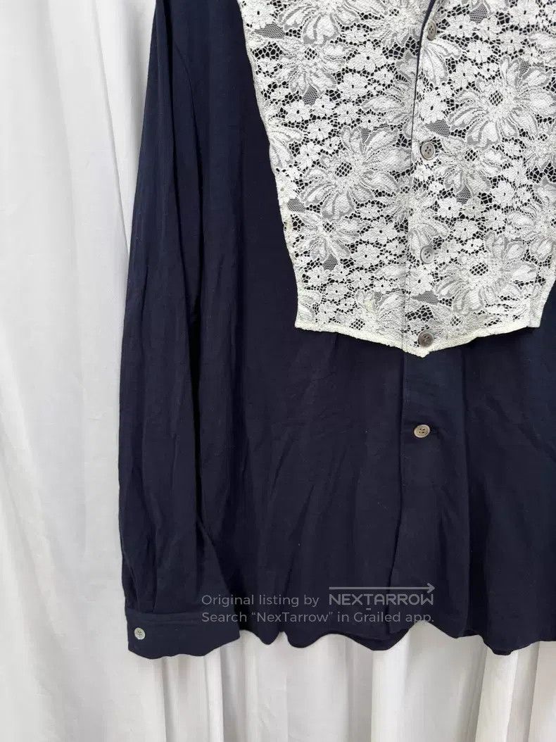 Yohji Yamamoto Yohji Yamamoto lace panel shirt early cotton with distinct Size US M / EU 48-50 / 2 - 3 Thumbnail