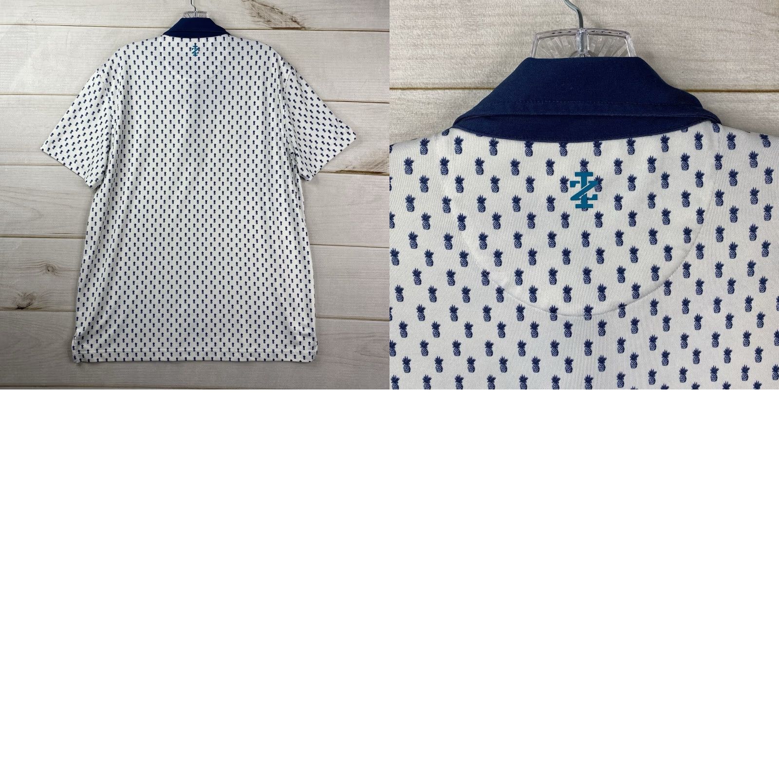 Izod IZOD Golf Polo Mens M Pineapple All Over Print Performance Cruise Hawaiian Shirt Regular White 90s Beach Golf Mens Size US M / EU 48-50 / 2 - 8 Thumbnail