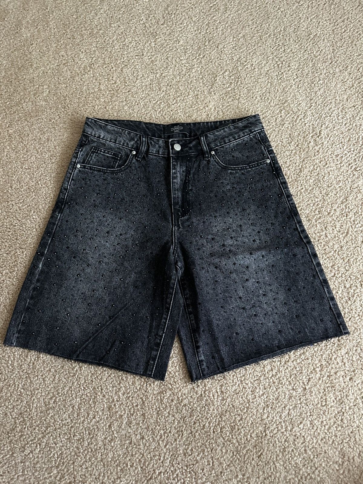 HMDD HMDD Black Crystal Billie Jean Shorts Size Small Size US 32 / EU 48 - 1 Thumbnail