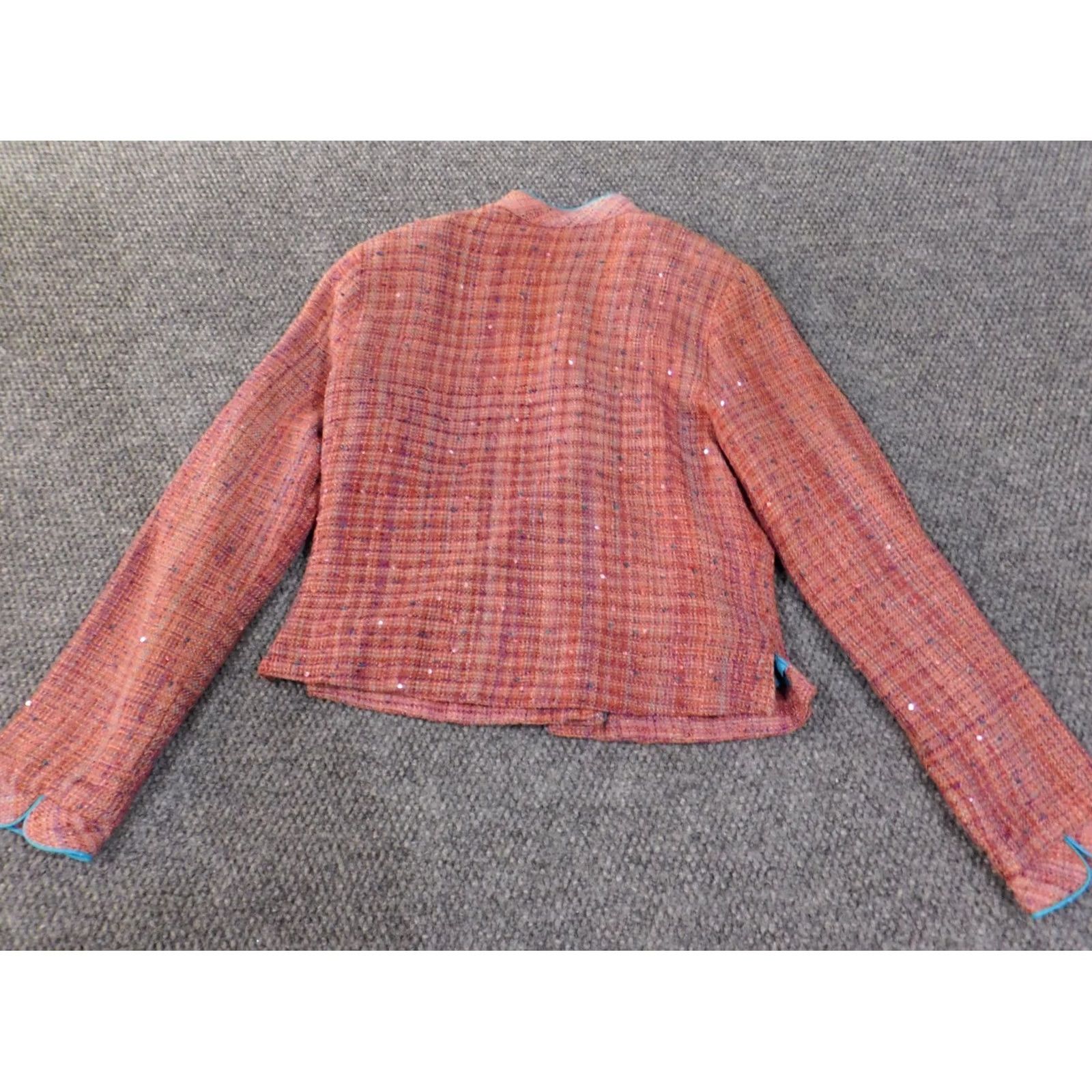 Pinko anage Jacket Pink Small Womens Cotton Casual Button Embroidered Mid-Length Solid Long Sleeve Classic Fall Spring Vintage No Size S / US 4 / IT 40 - 6 Thumbnail