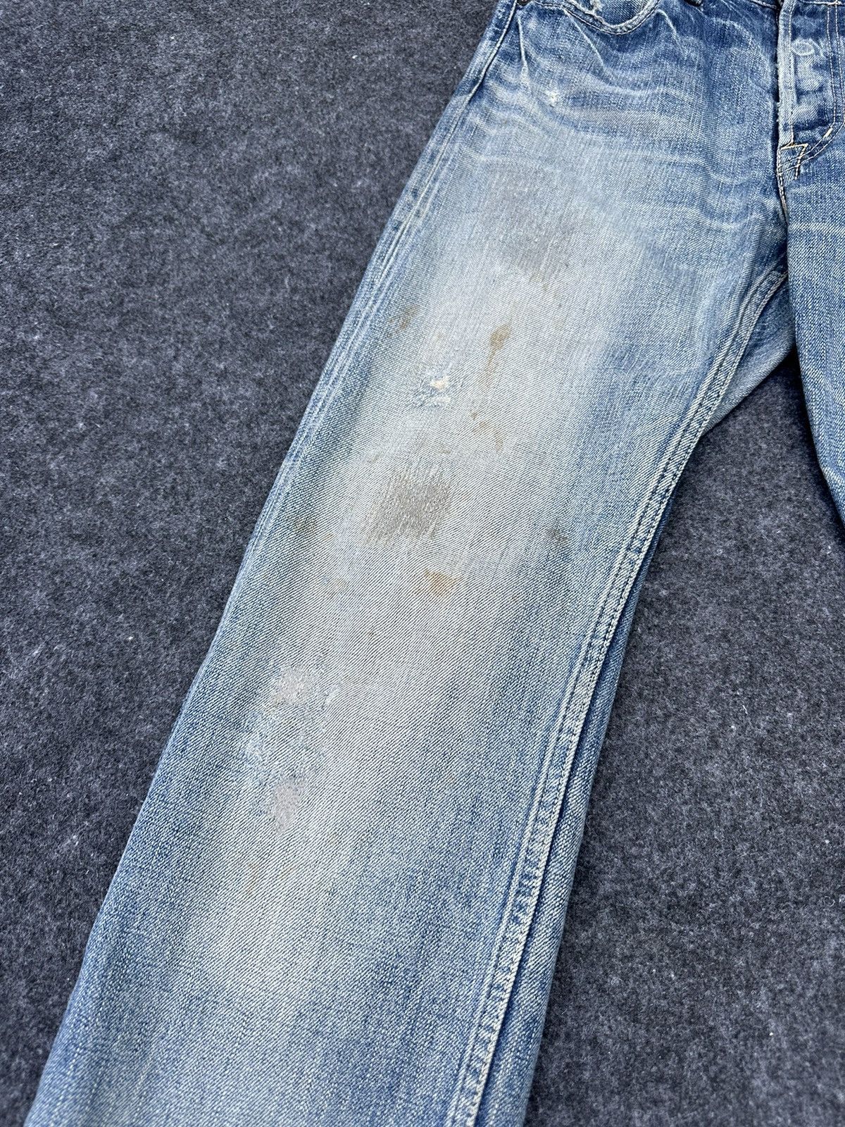 KOJIMA GENES × OMNIGOD × Vintage Omnigod Vintage Fly Button Selvedge Distressed Denim D7 Size US 28 / EU 44 - 7 Thumbnail