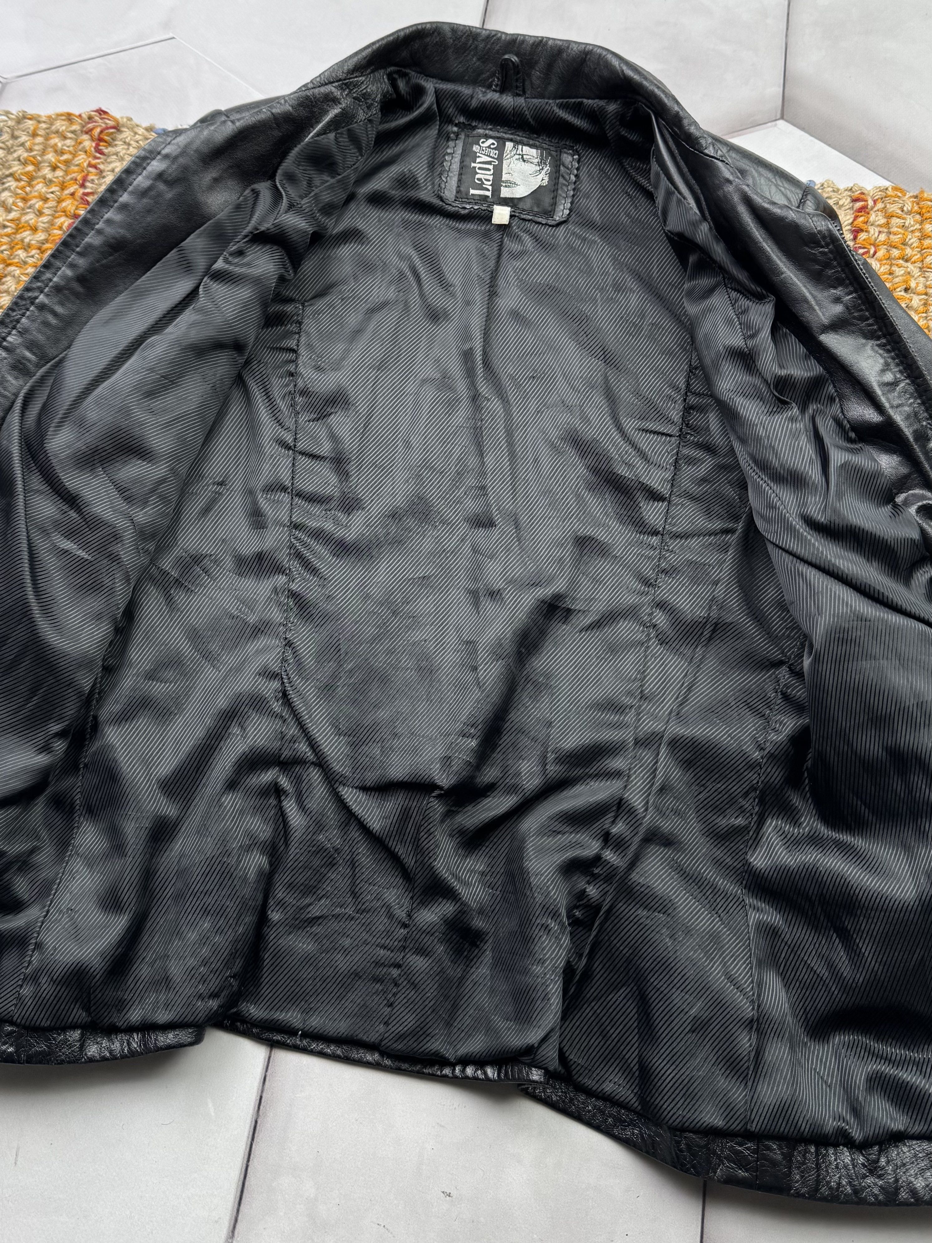 Japanese Brand Vintage Cropped Leather Jacket (E4) Size S / US 4 / IT 40 - 6 Thumbnail