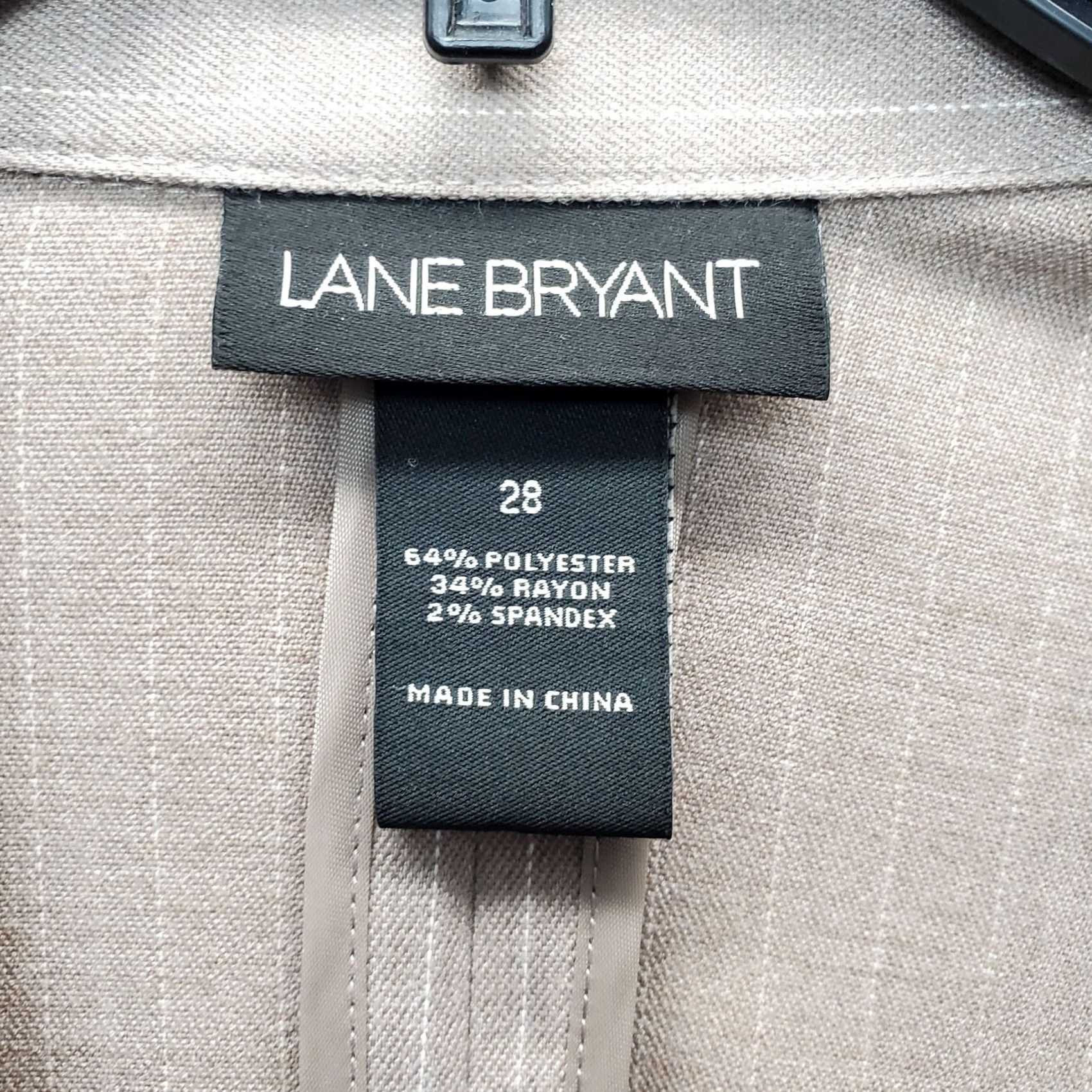Vintage Lane Bryant Blazer Womens Size 28 Pinstripe Peak Lapel Single Breasted 3 Button Jacket Mens? Womens Size 4XL / US 24-26 - 7 Thumbnail