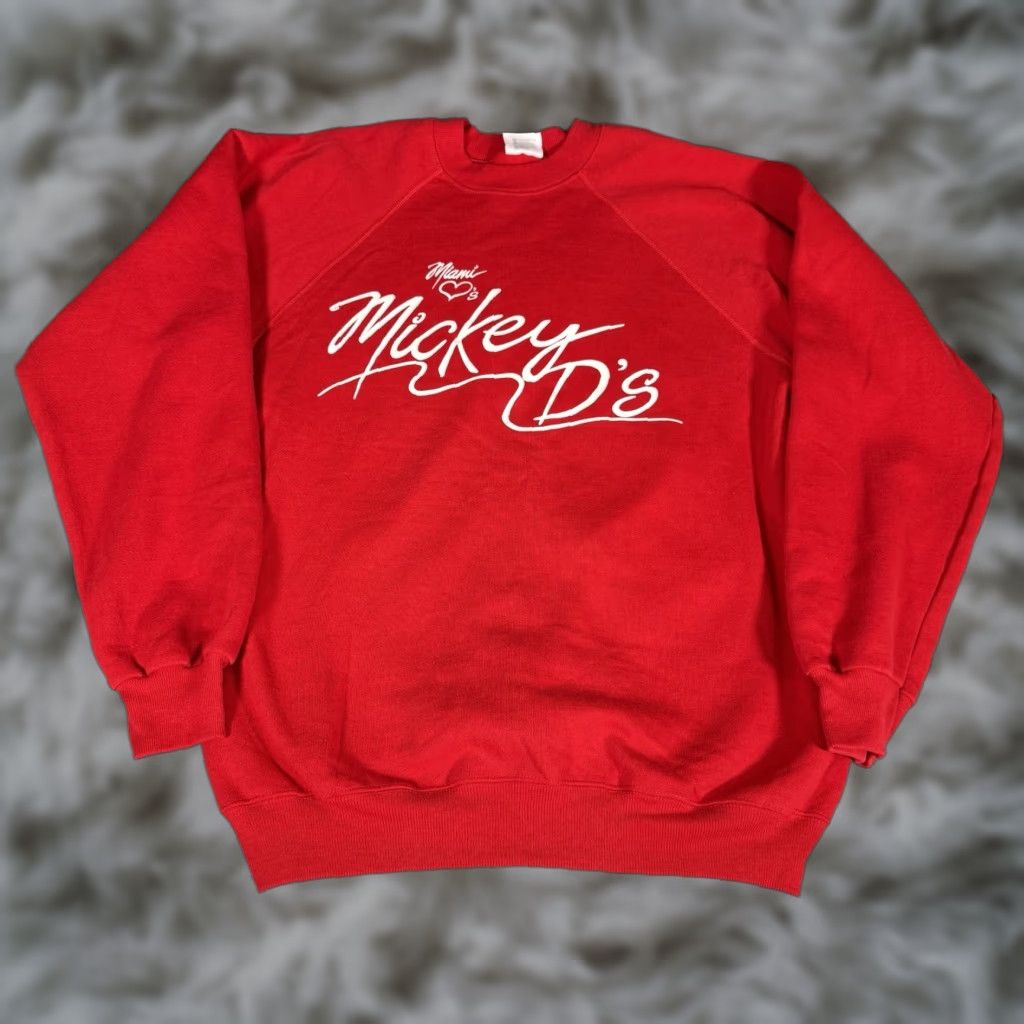 Vintage VINTAGE Miami Loves Mickey Ds Sweatshirt Mens XL (Fits L) McDonalds USA 90s Size US L / EU 52-54 / 3 - 1 Thumbnail