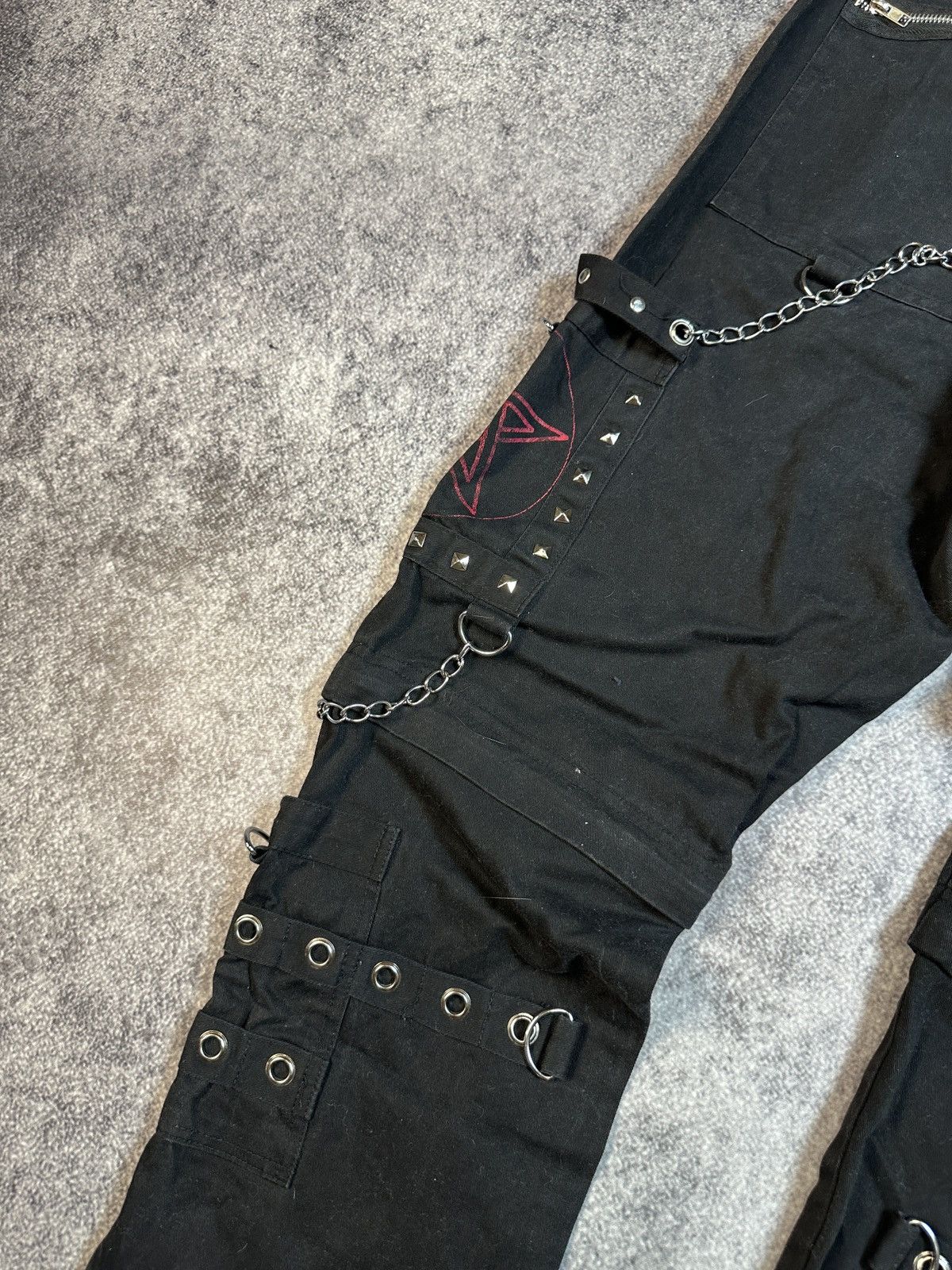 Other Y2K Alt Cargo Black Pants Streetwear Style Tripp USA Rare S Size US 31 - 8 Thumbnail