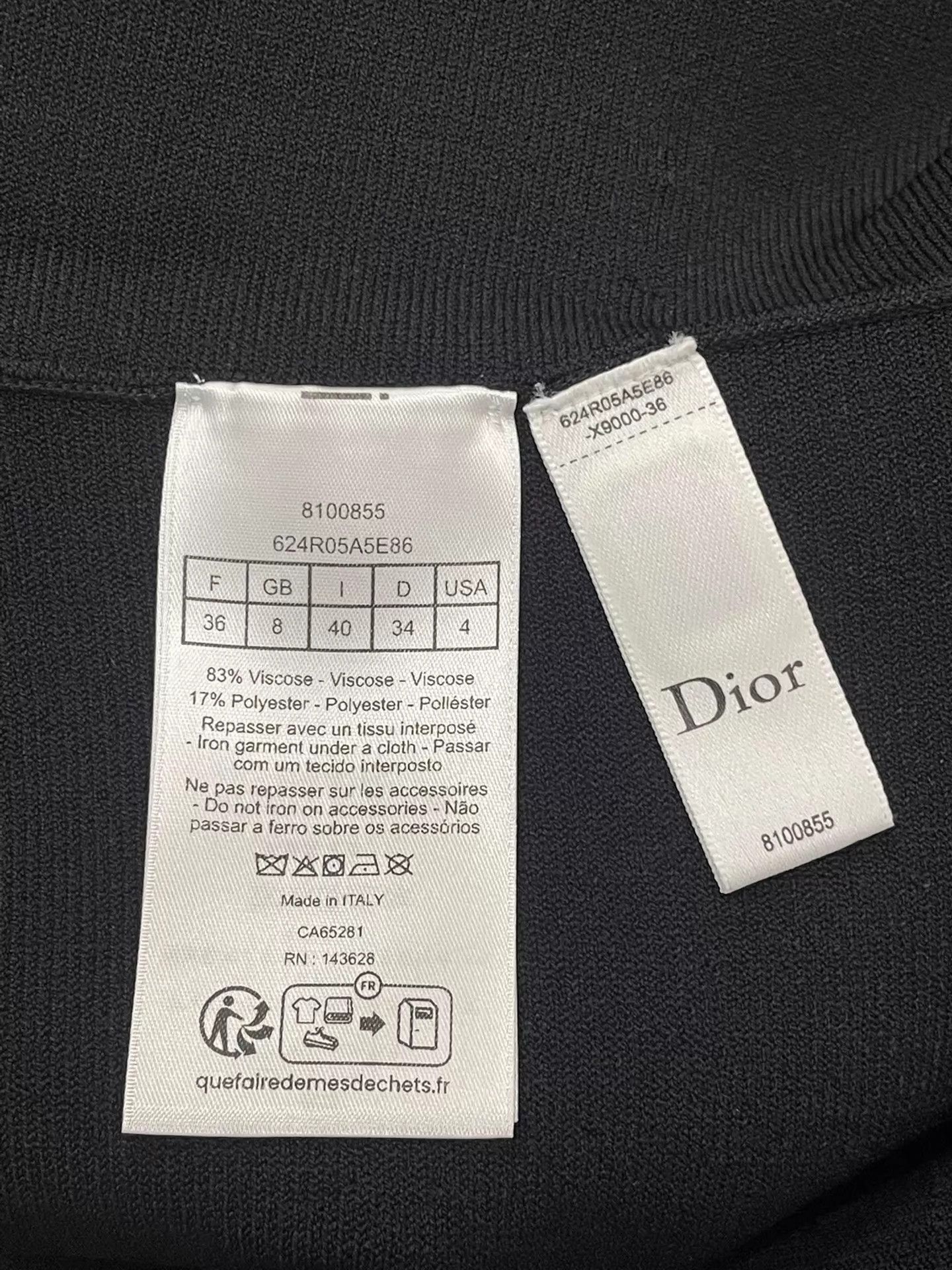 Dior Dior 26 SS Sleeveless Black Classic Dress 36 NWT Size XS / US 0-2 / IT 36-38 - 5 Thumbnail
