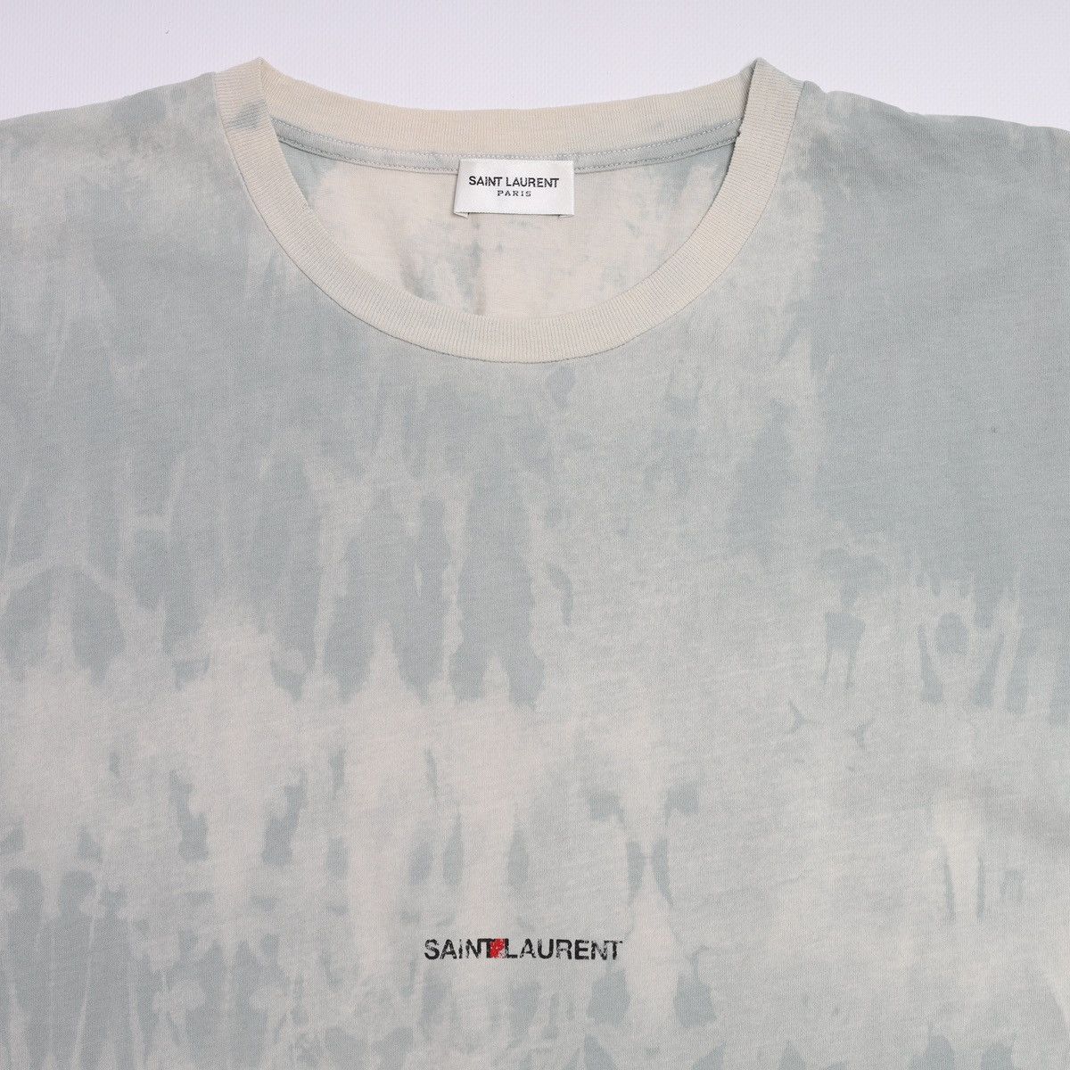 Saint Laurent Paris Saint Laurent Tie Dye Printed Tee T-shirt Blue Center Logo Size US L / EU 52-54 / 3 - 6 Thumbnail