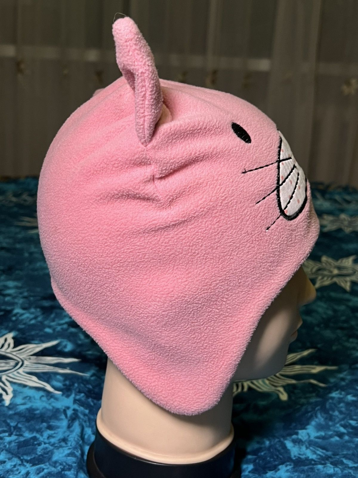 Japanese Brand Y2K Pink Cat Beanie Hat Fleese Cap Size ONE SIZE - 13 Thumbnail