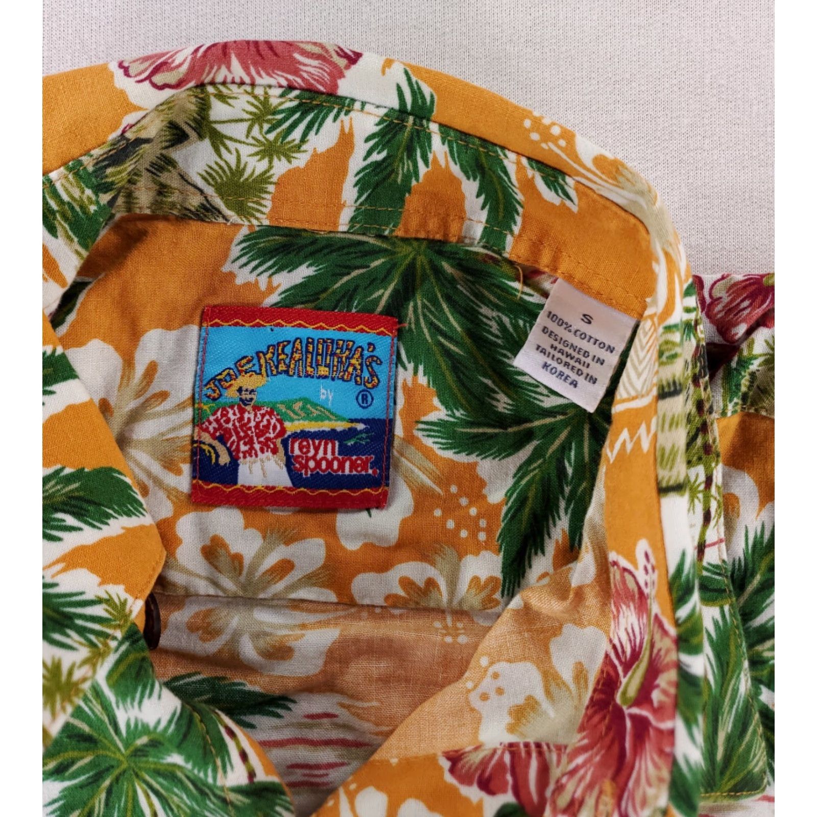 Reyn Spooner Reyn Spooner Hawaiian Shirt Orange Palm Trees Print Mens S Size US S / EU 44-46 / 1 - 2 Thumbnail