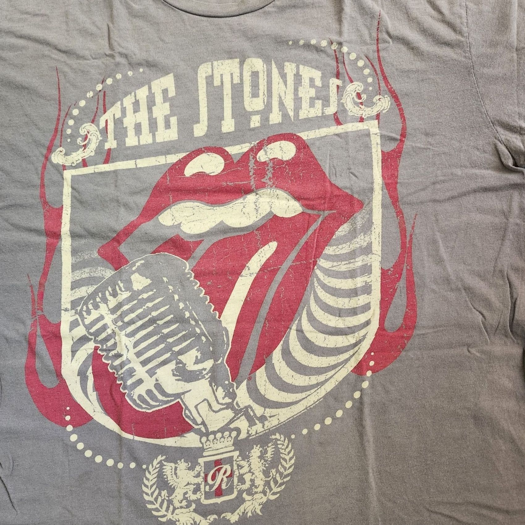 Logo 7 VINTAGE Rolling Stones T Shirt Mens 2X Gray Tongue Logo Graphic Rock Band Tee Size US XXL / EU 58 / 5 - 6 Thumbnail
