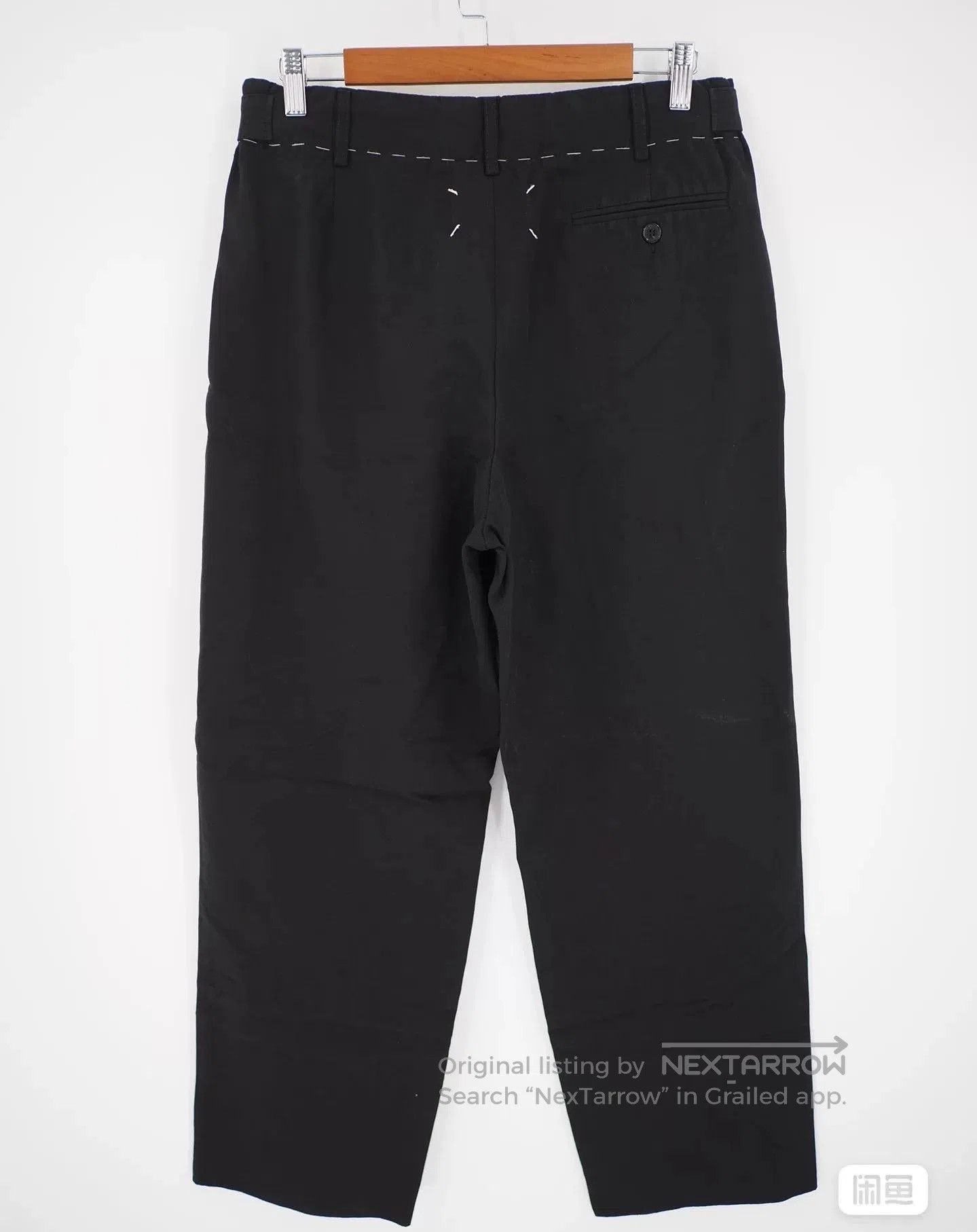 Maison Margiela maison margiela black drawstring casual pants. Size US 38 / EU 54 - 3 Thumbnail