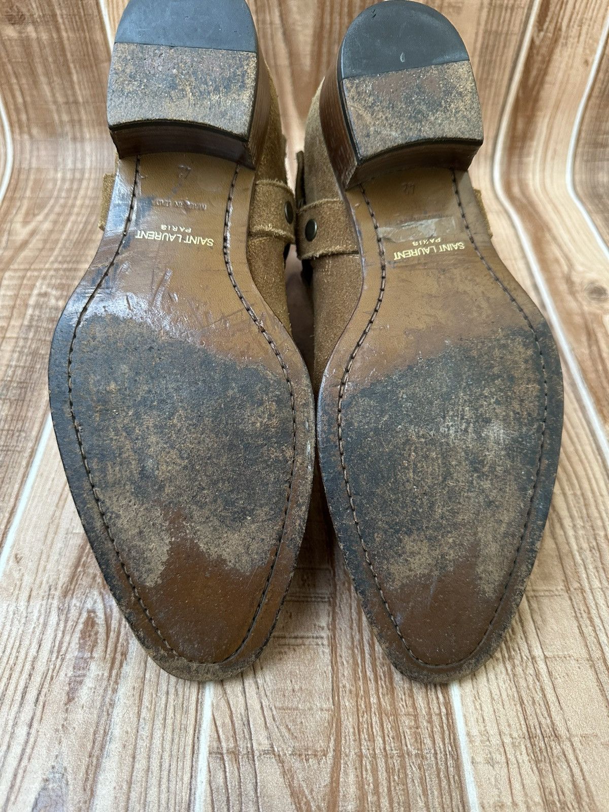 Saint Laurent Paris Hedi Slimane Saint Laurent Wyatt Harness Camel suede Boots Size US 9 / EU 42 - 23 Thumbnail