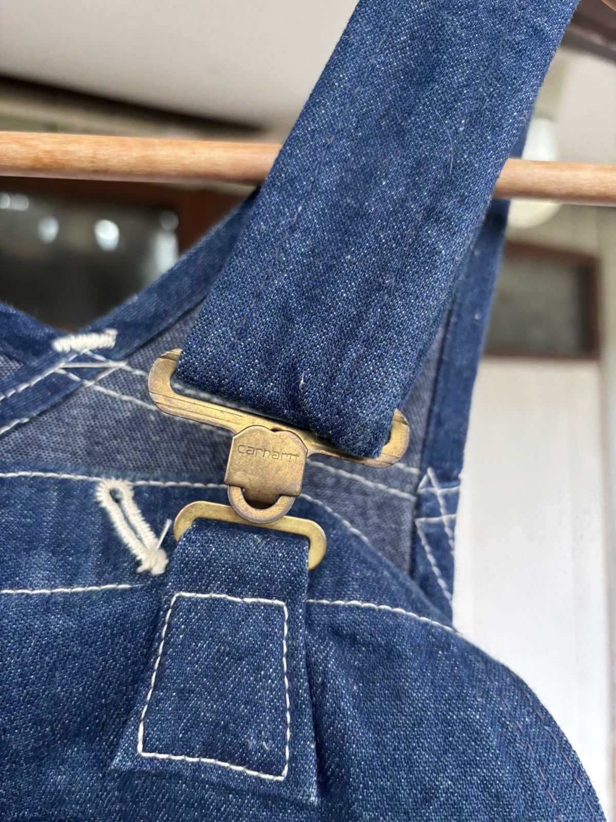 Carhartt × Vintage Vintage 1990’s-1980’s Carhartt Denim Bib Overall Size 28x32 Size US S / EU 44-46 / 1 - 7 Thumbnail