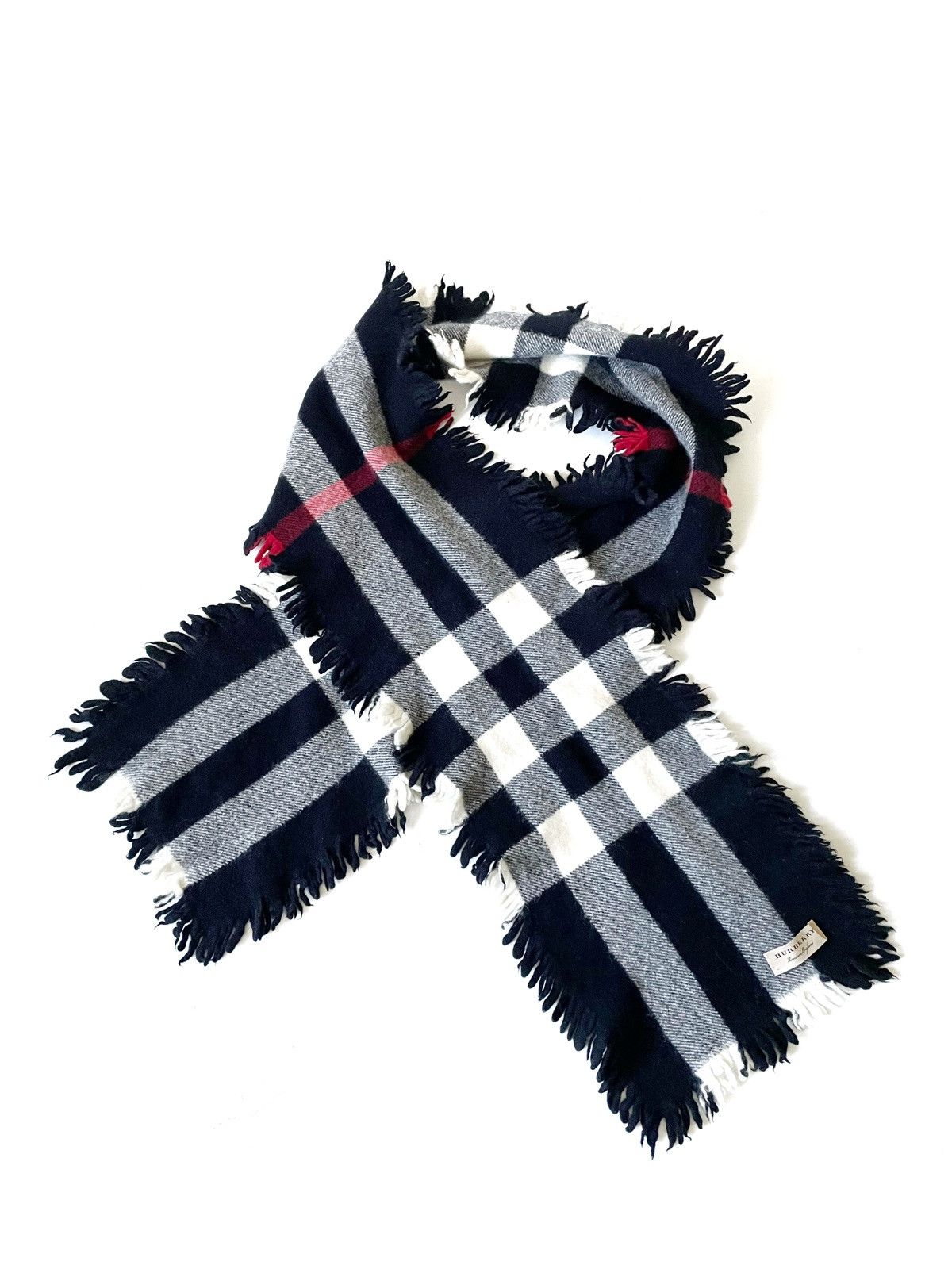 Burberry Burberry Scarf Blue Check Print Luxury Style Neck Warmer Size ONE SIZE - 1 Thumbnail