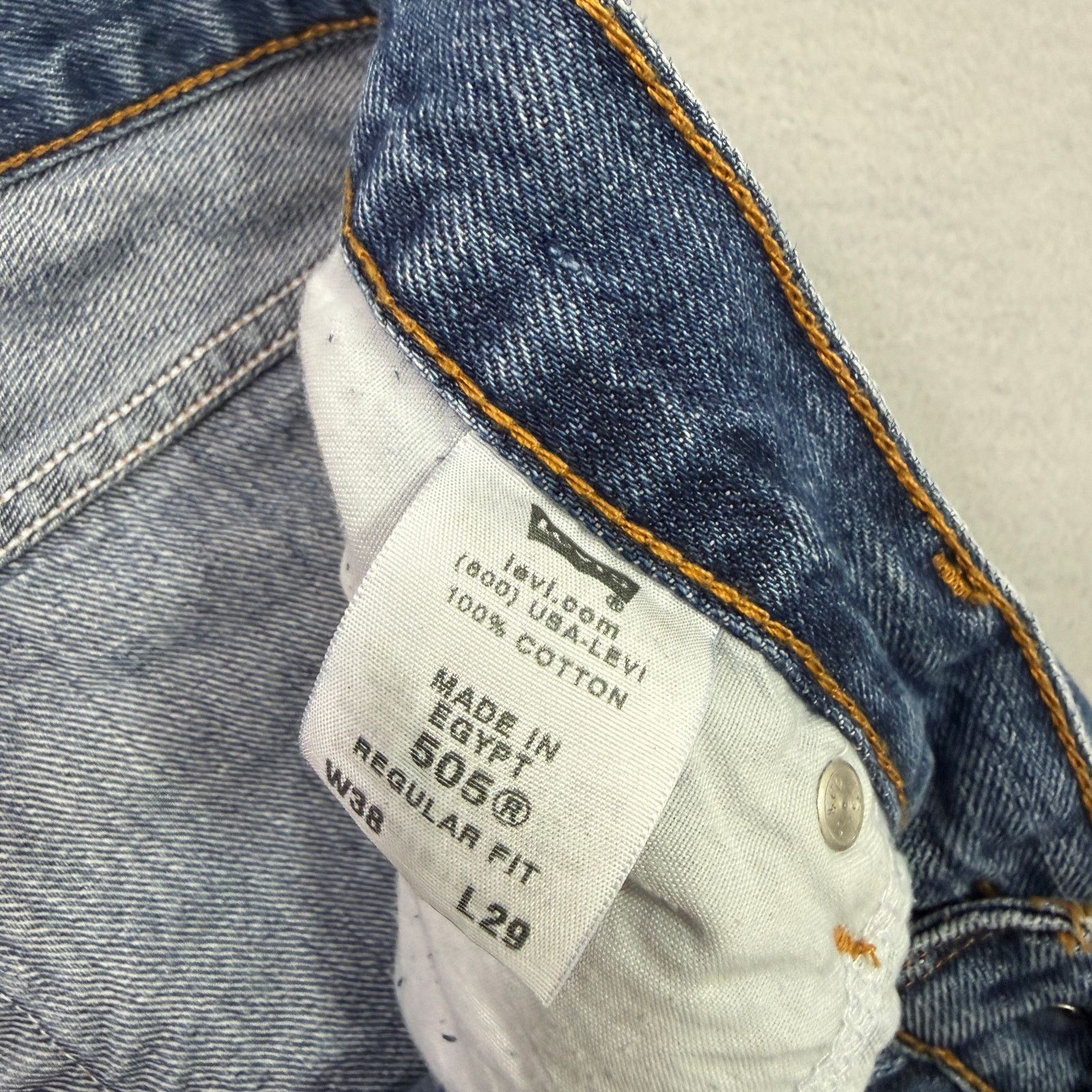 Levi's Vintage Levis 505 Jeans Men's 38x29 (Fits 38x27) Regular Size US 38 / EU 54 - 4 Thumbnail