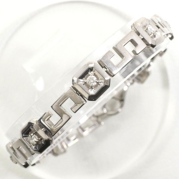 Luxuness Au750 Bracelet Diamond Jewelry Metal Bracelet in Silver, Women's