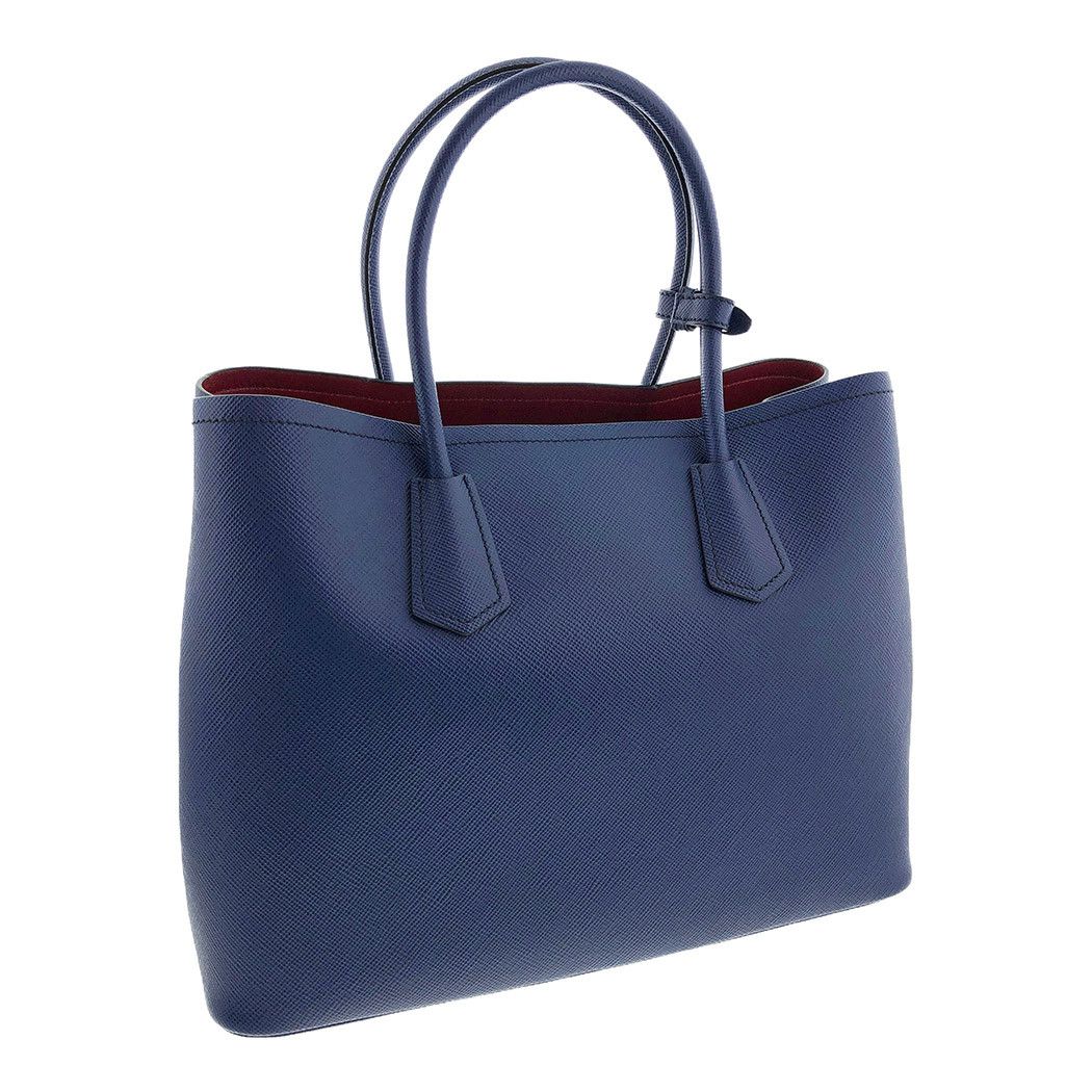 Prada Saffiano Leather Shoulder Bag Blue