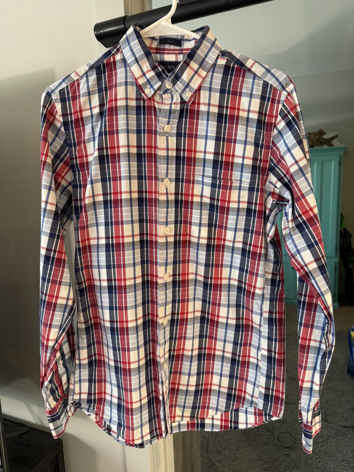 J.Crew J.Crew Slim Plaid Button Down Shirt S Red Navy Size US S / EU 44-46 / 1 - 1 Thumbnail