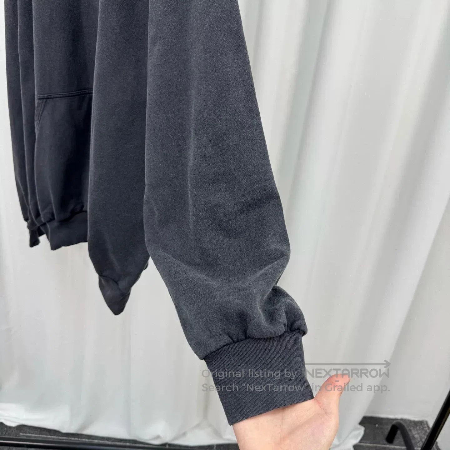 Balenciaga balenciaga printed hoodie in dark gray. Size US XL / EU 56 / 4 - 4 Thumbnail