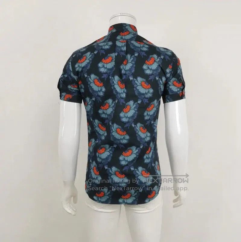 Alexander McQueen Alexander McQueen Cotton Floral Short Sleeve Shirt . Size US L / EU 52-54 / 3 - 2 Thumbnail