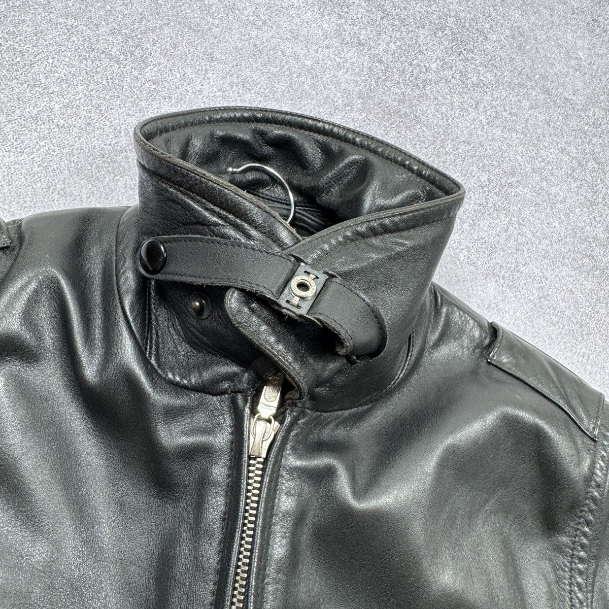 Vintage 1989 Vintage Men's Polizei Leather jacket Size 48 / M-L Size US M / EU 48-50 / 2 - 19 Thumbnail