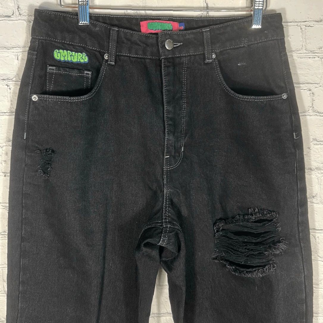Empyre Empyre Jeans Womens Baggy Distressed Black 8 Jeans Women Skate Loose Fit Pants 31in Inseam Mens? Women? Size 30" / US 8 / IT 44 - 5 Thumbnail