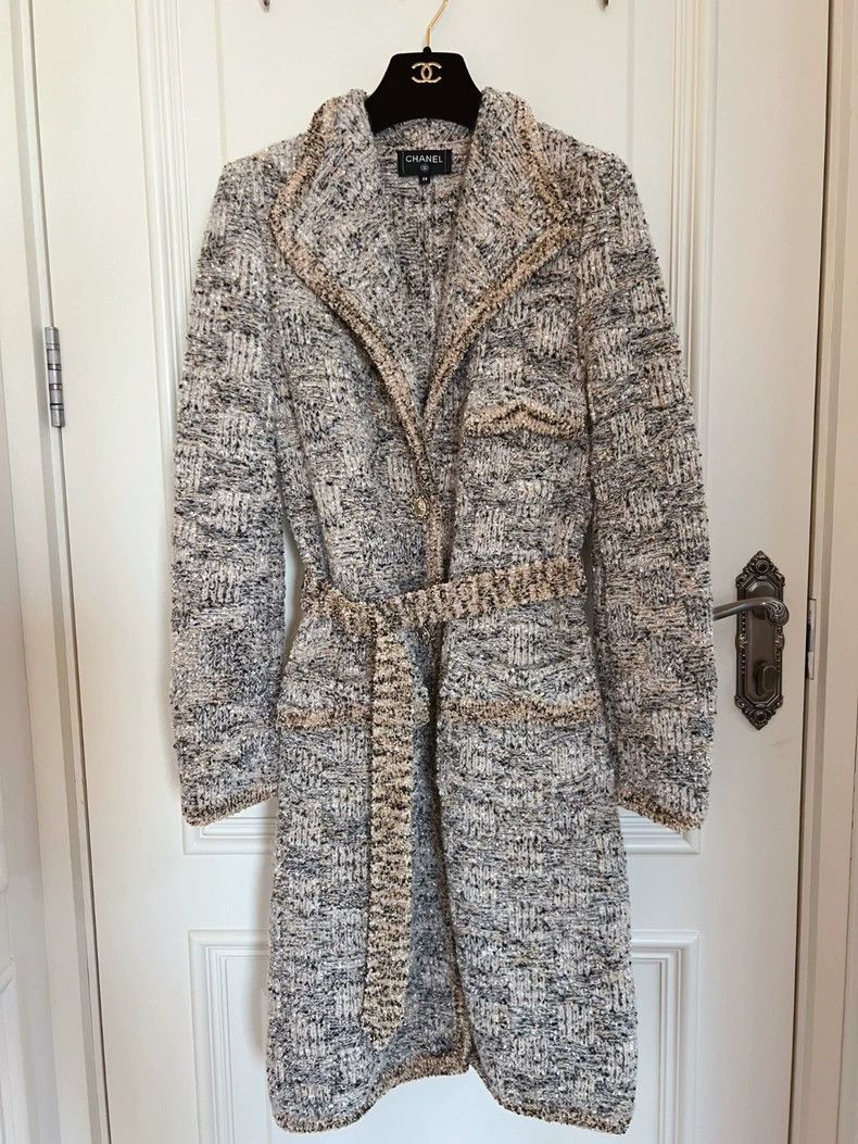 Chanel CHANEL Gold Knit Outerwear Jacket 2020-dmc Size US M / EU 48-50 / 2 - 1 Thumbnail
